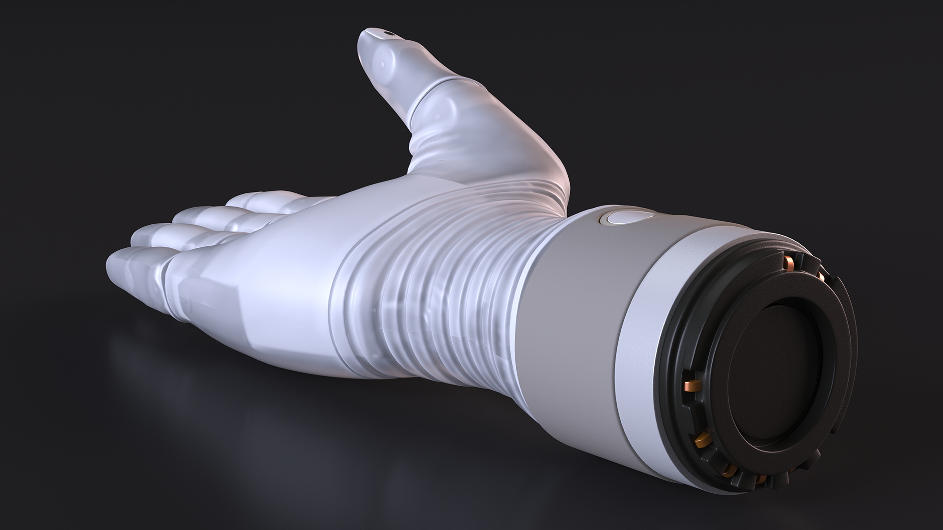 3D Wrist Bionic Hand Deka Rigged for Cinema 4D model