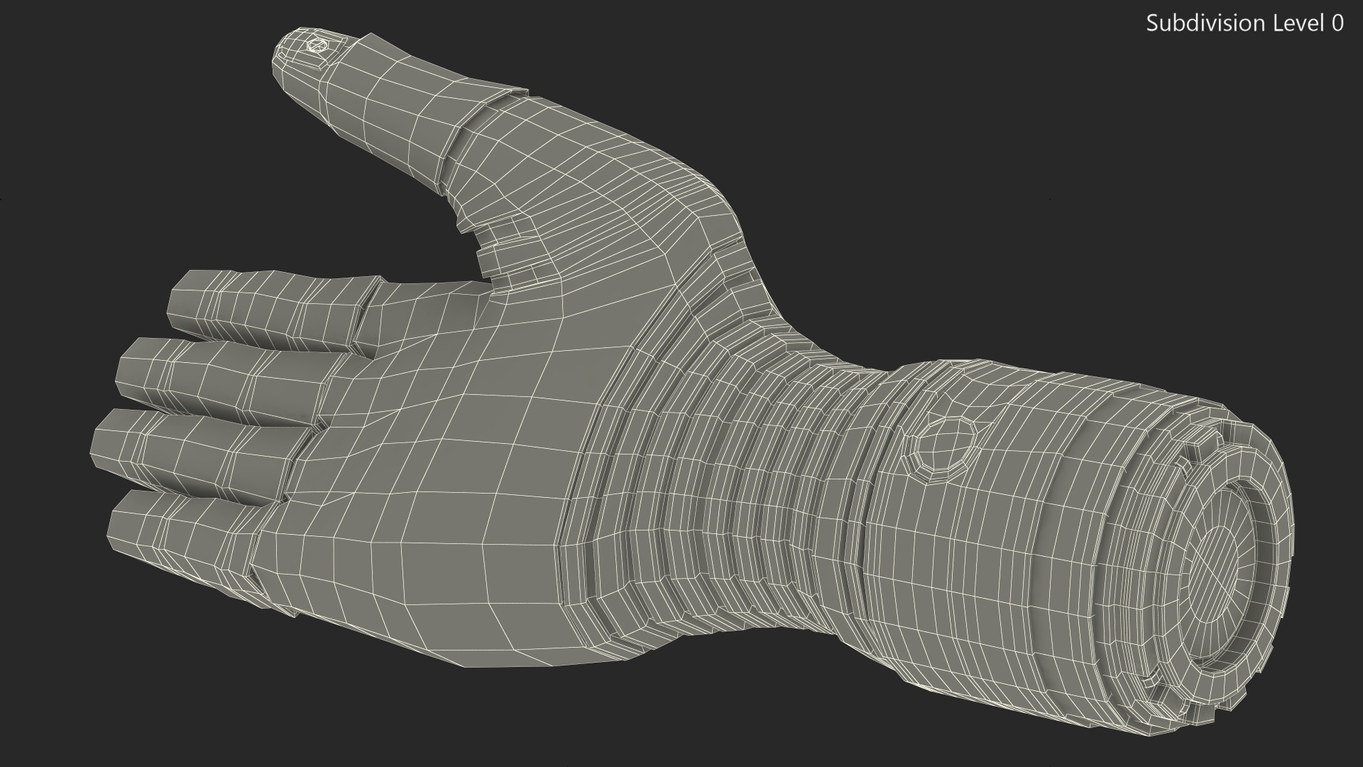 3D Wrist Bionic Hand Deka Rigged for Cinema 4D model