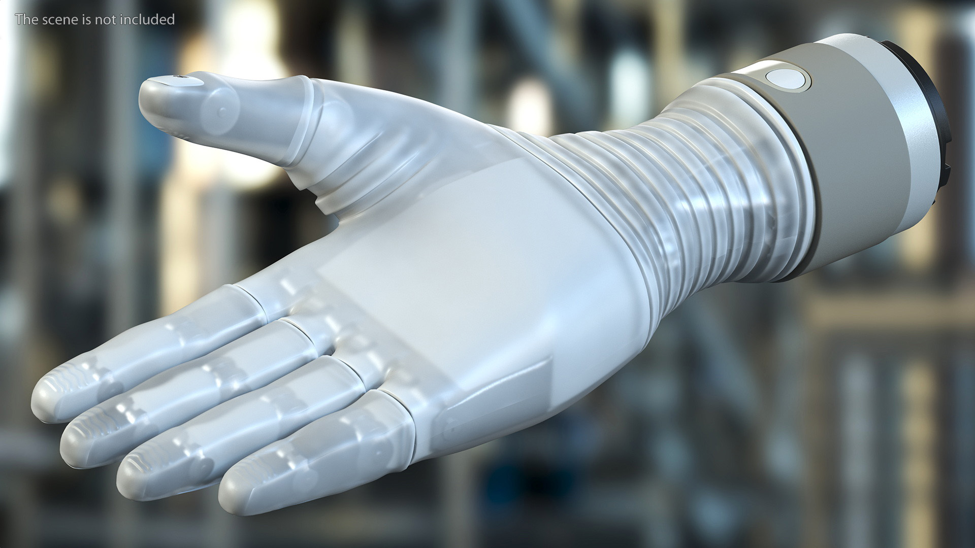 3D Wrist Bionic Hand Deka Rigged for Cinema 4D model