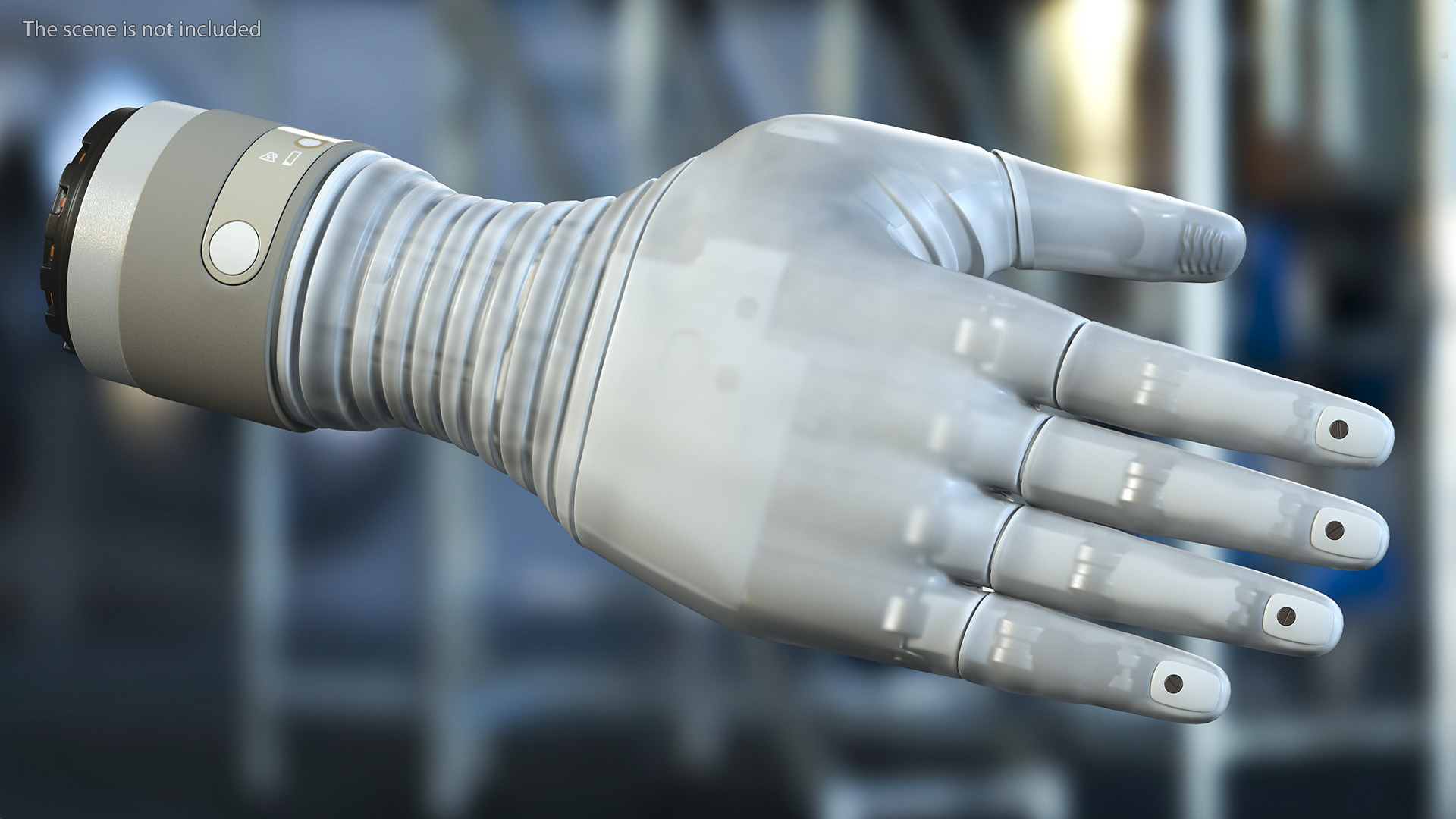 3D Wrist Bionic Hand Deka Rigged for Cinema 4D model