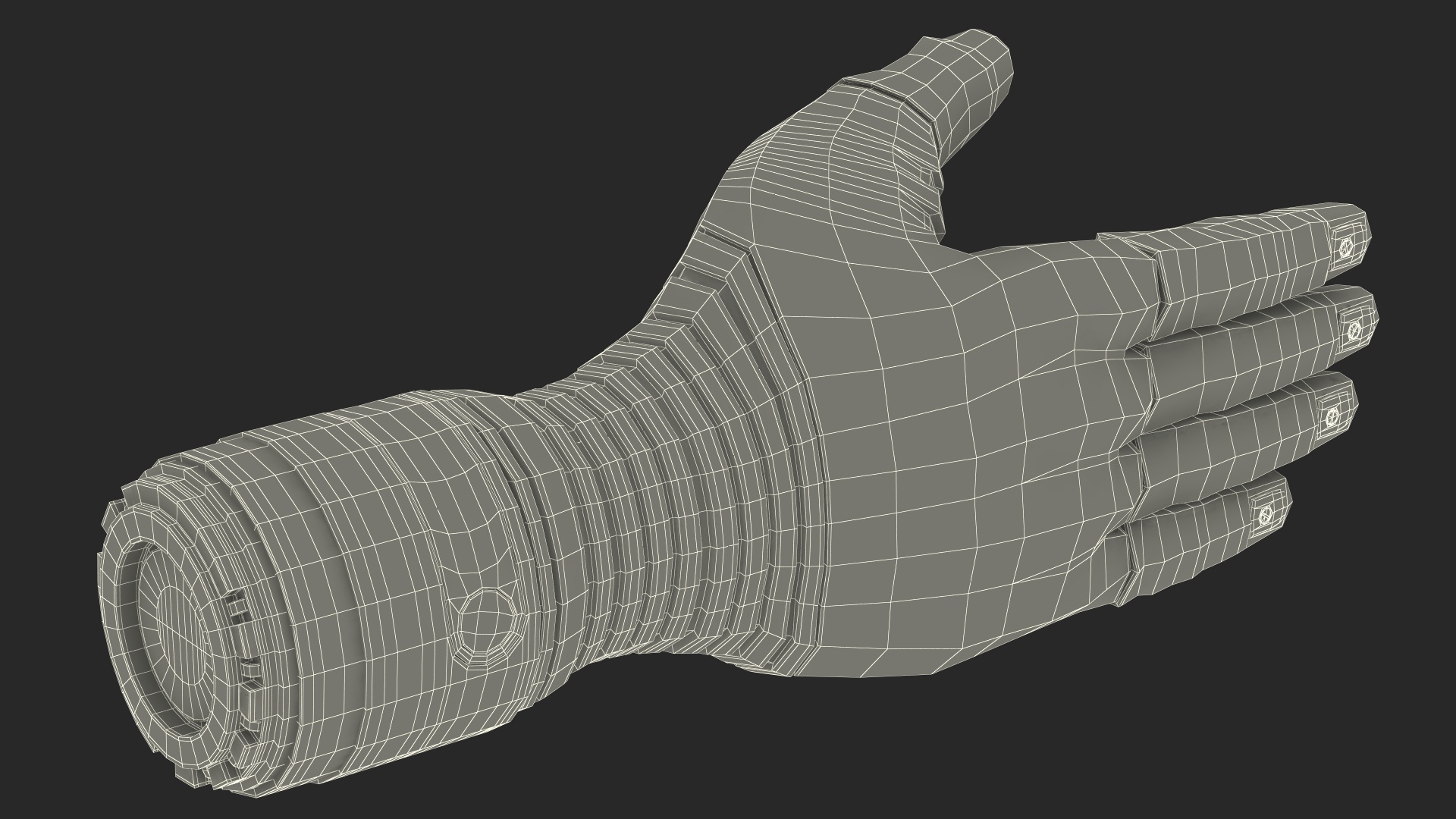 3D Wrist Bionic Hand Deka Rigged for Cinema 4D model