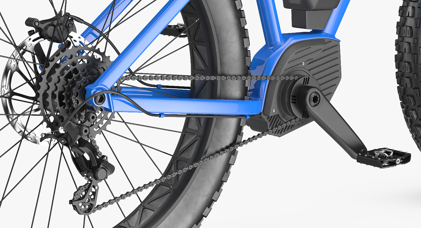 Electric Trail Bike Generic Rigged 3D model