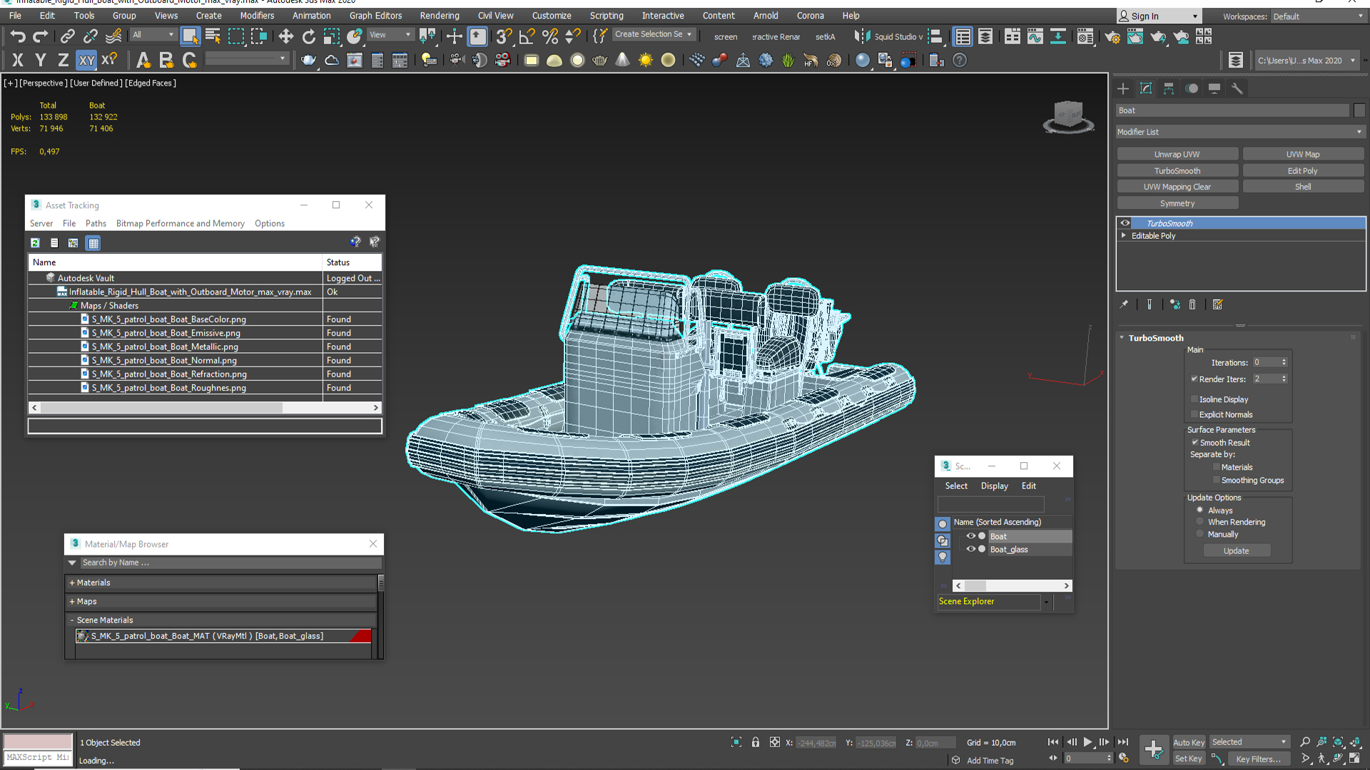 Inflatable Rigid Hull Boat with Outboard Motor - view 9