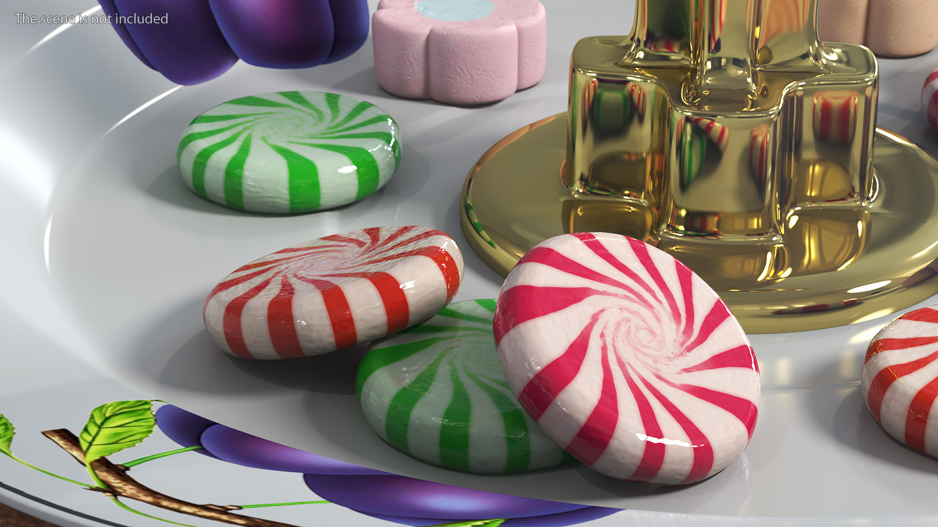 A Bunch of Round Candy 3D