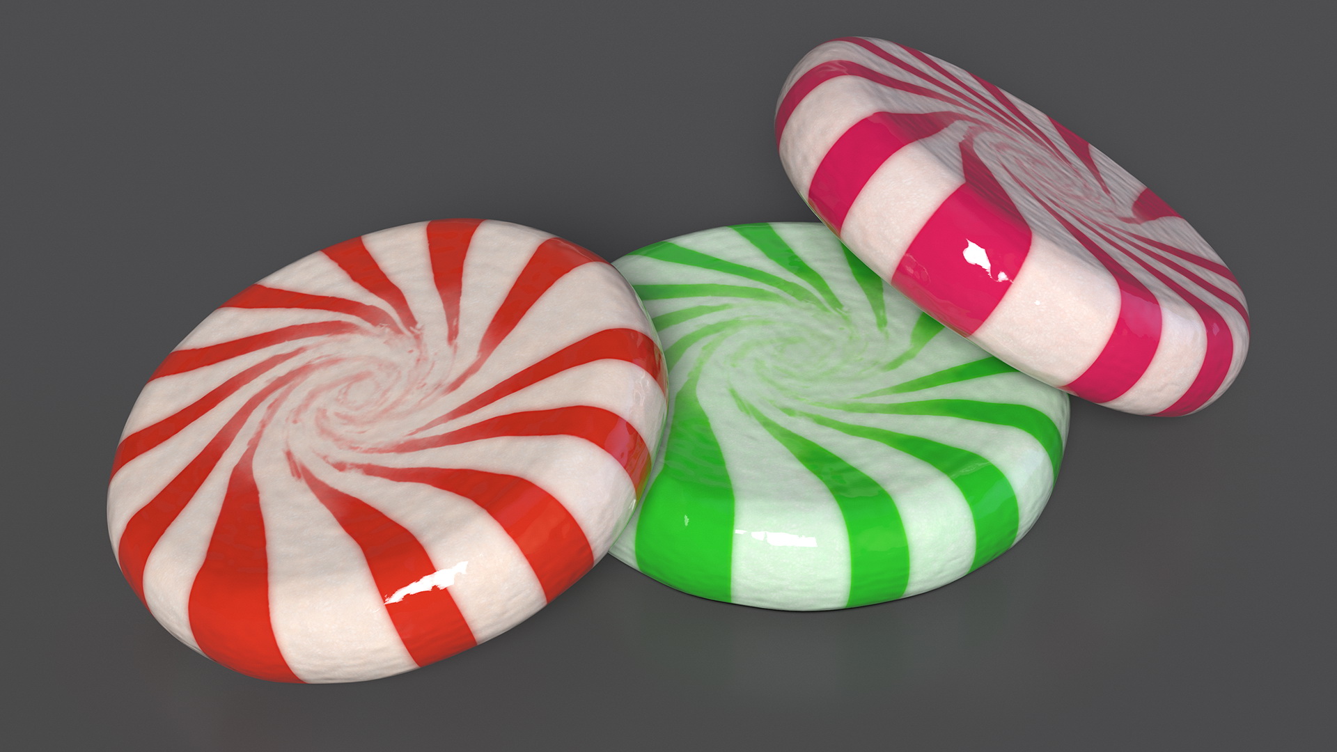A Bunch of Round Candy 3D