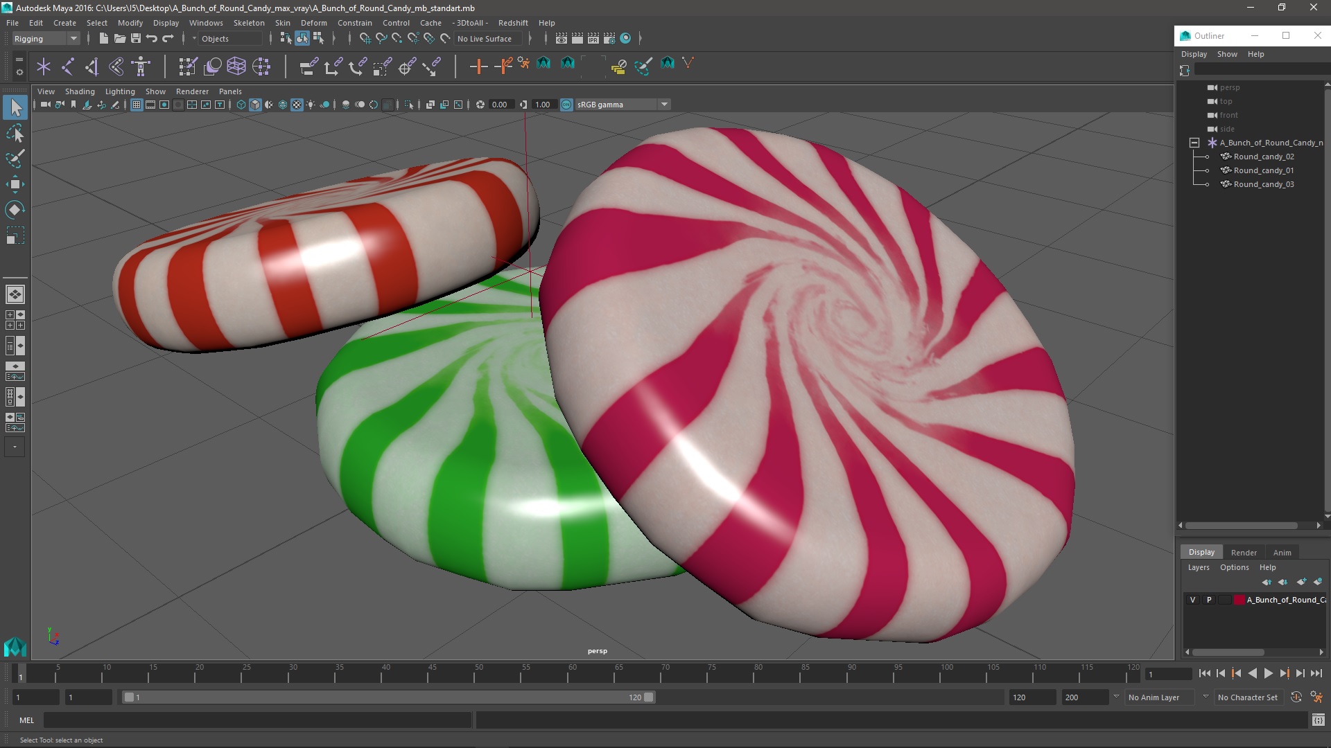 A Bunch of Round Candy 3D