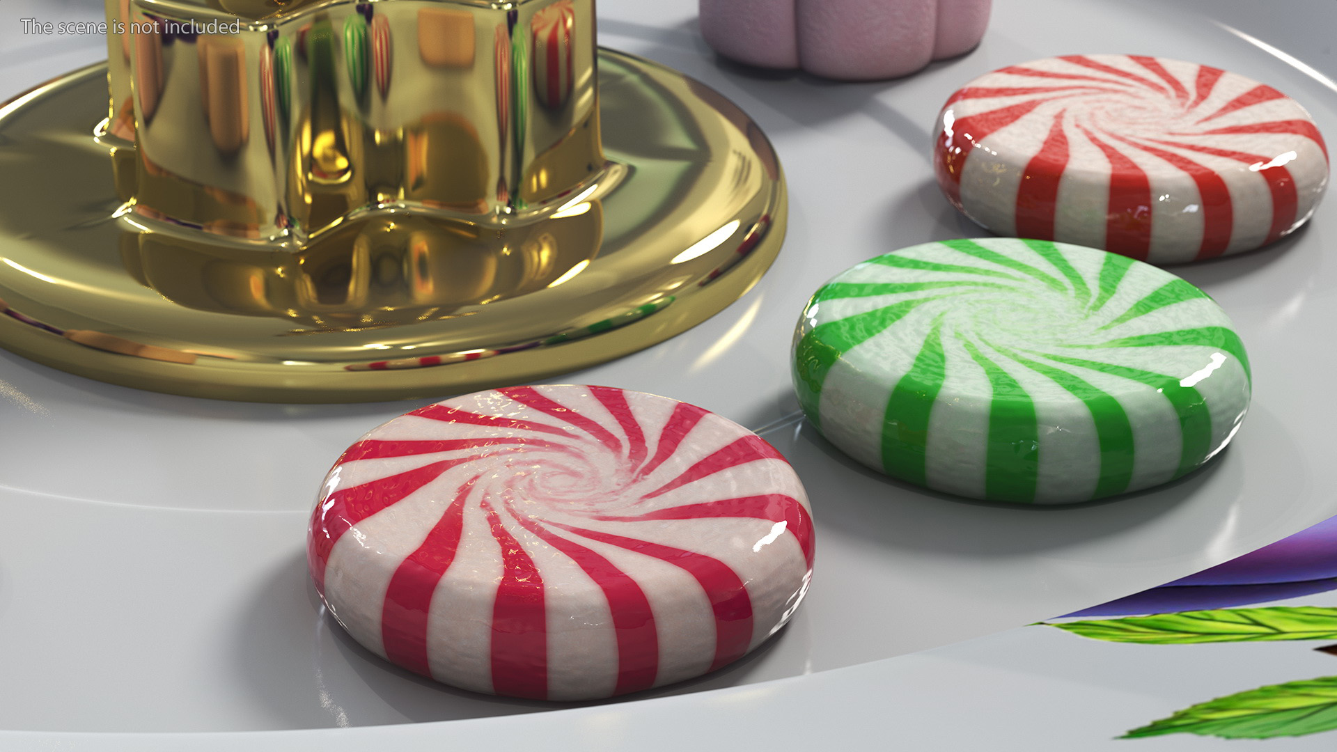 A Bunch of Round Candy 3D