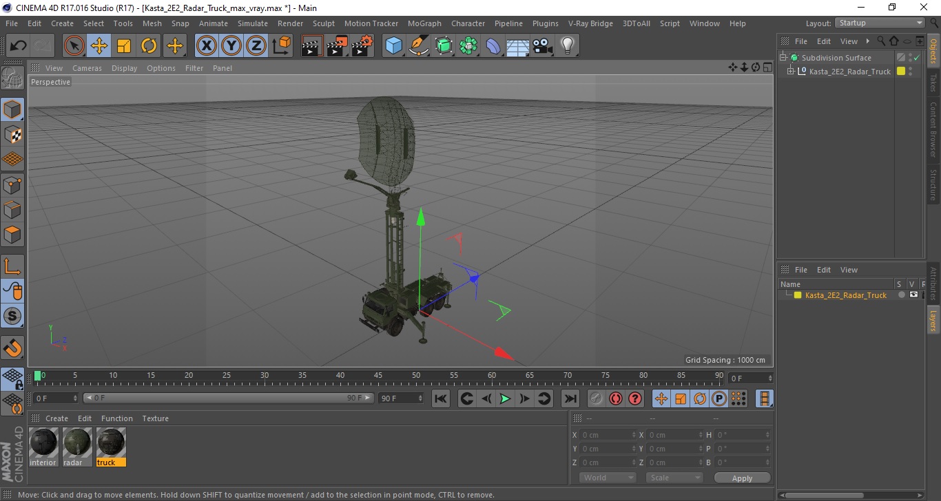 3D Kasta 2E2 Radar Truck