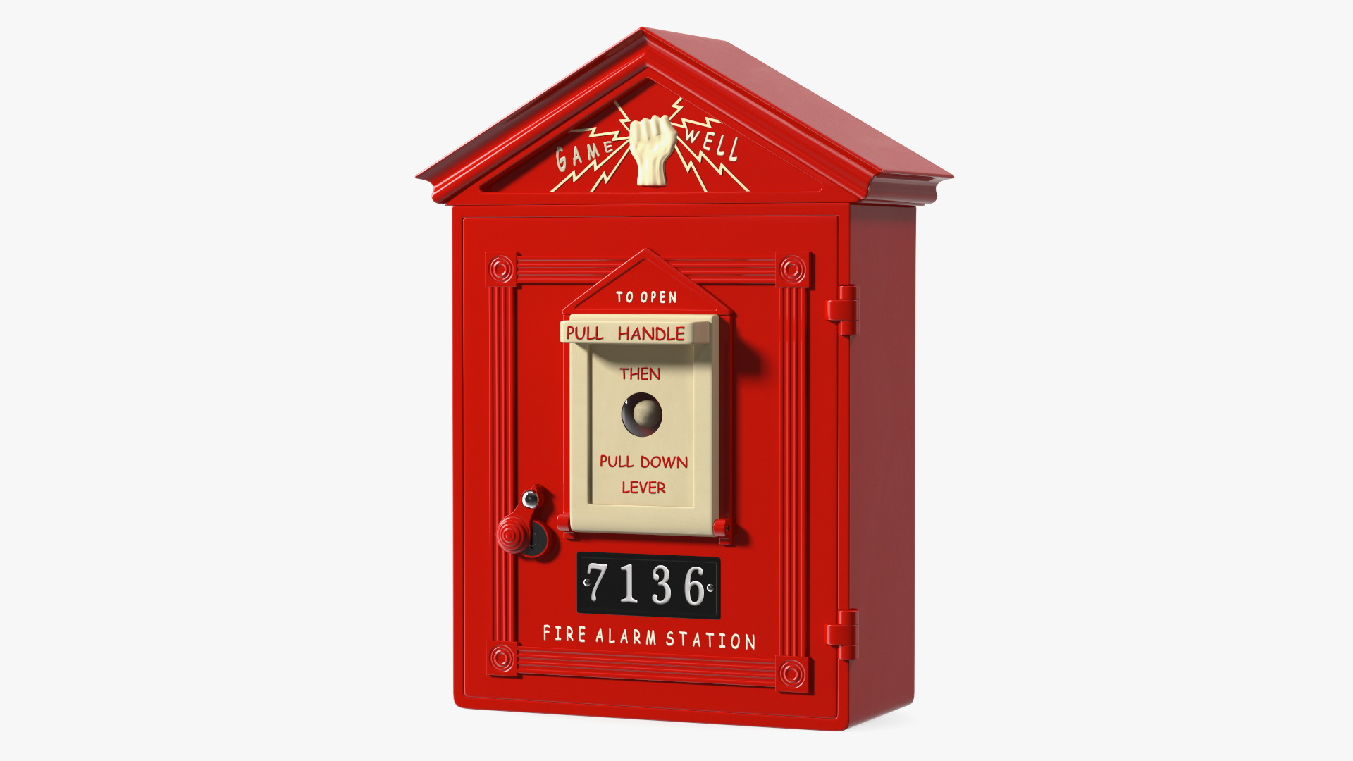 3D model Vintage Gamewell Fire Alarm Station