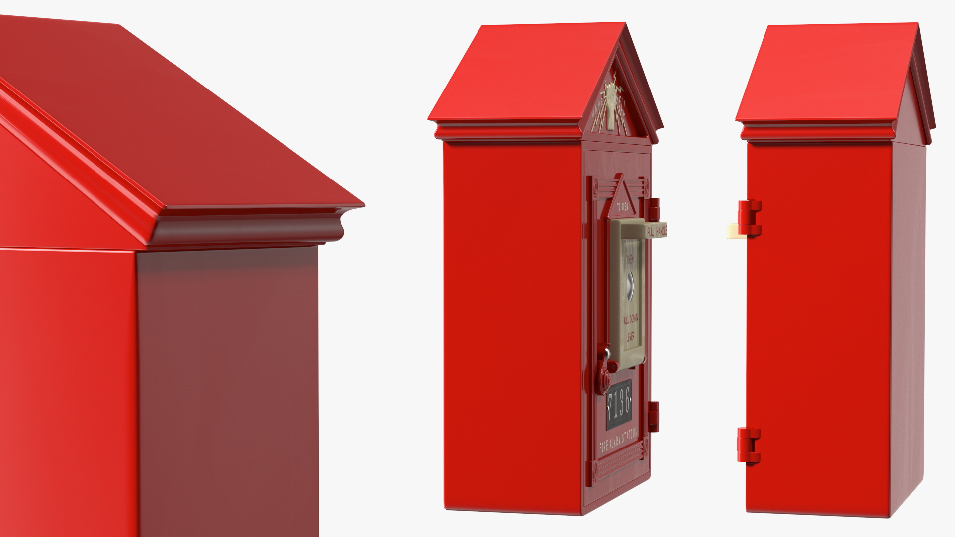 3D model Vintage Gamewell Fire Alarm Station