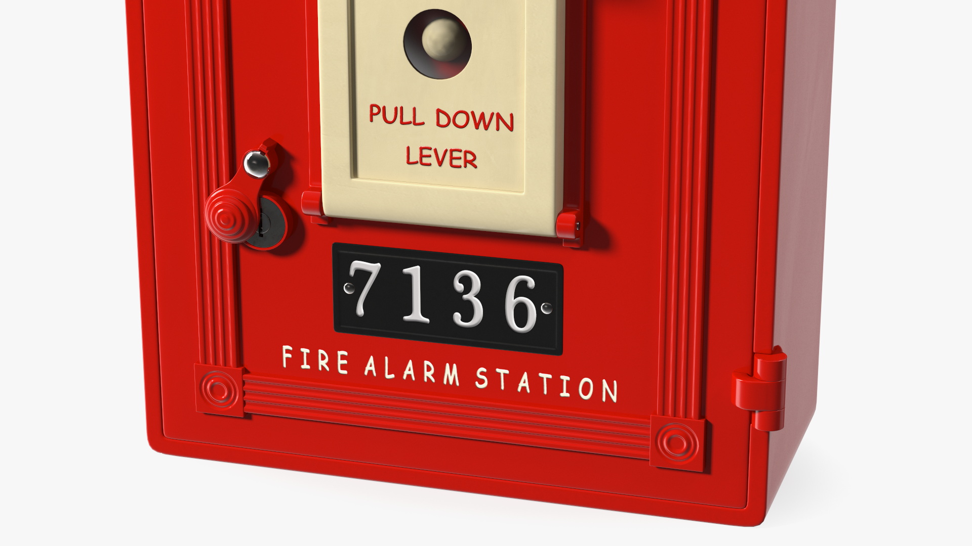3D model Vintage Gamewell Fire Alarm Station