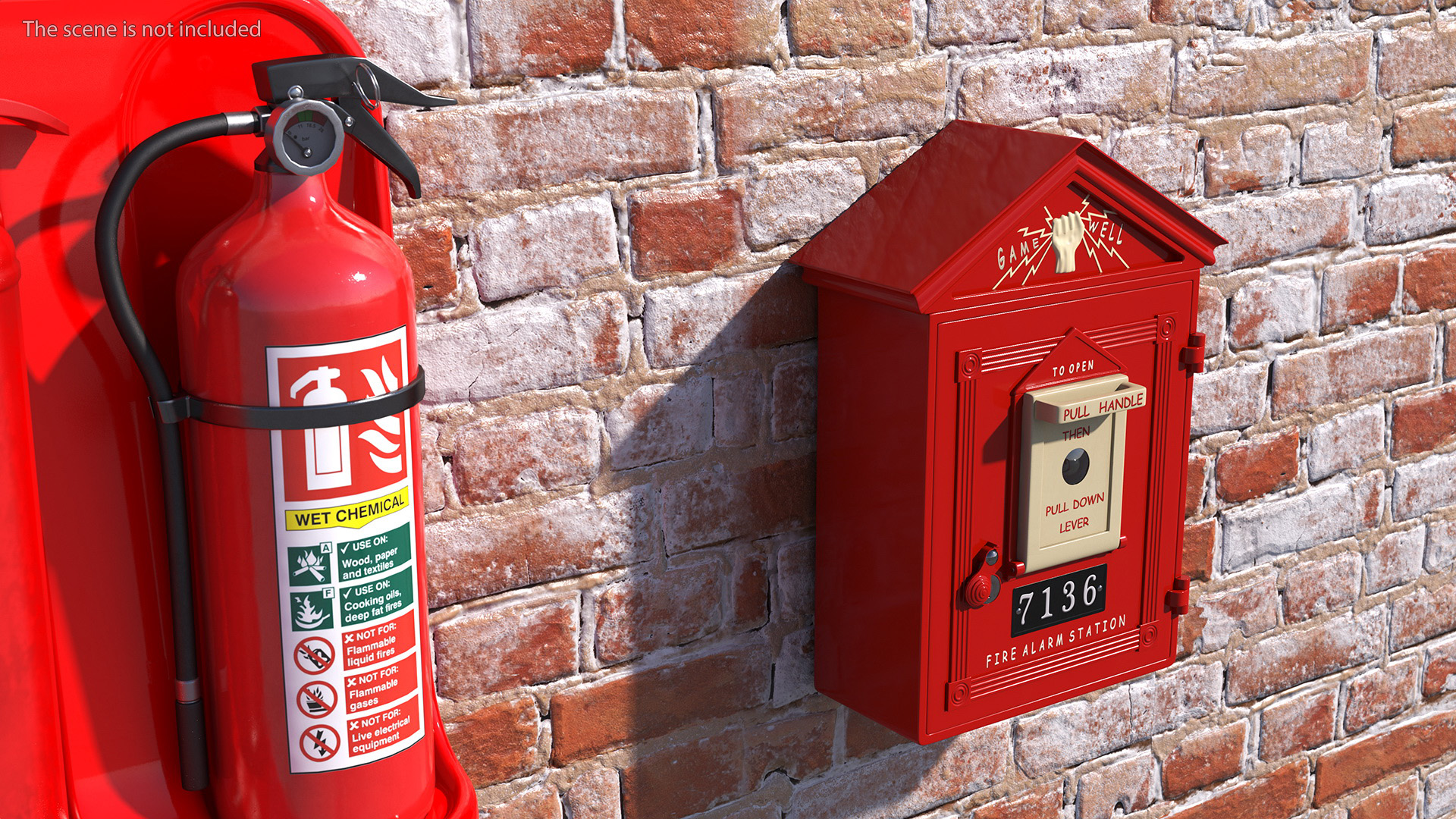 3D model Vintage Gamewell Fire Alarm Station