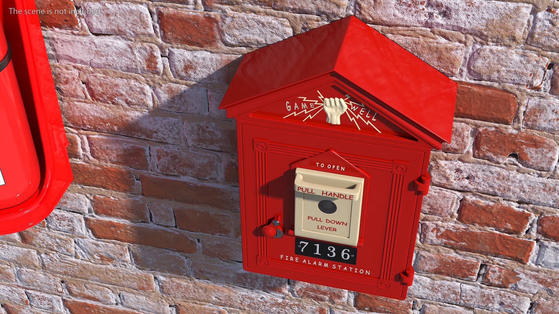 3D model Vintage Gamewell Fire Alarm Station