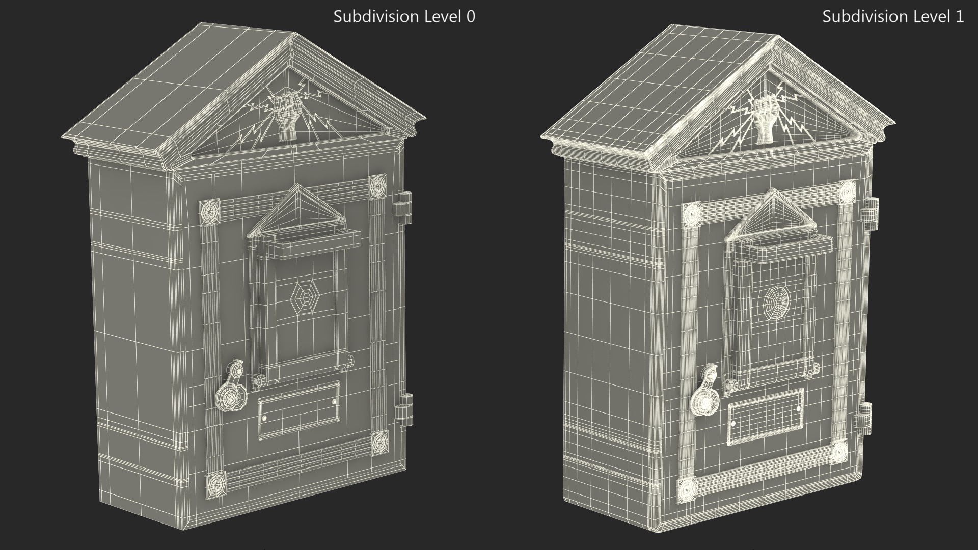 3D model Vintage Gamewell Fire Alarm Station