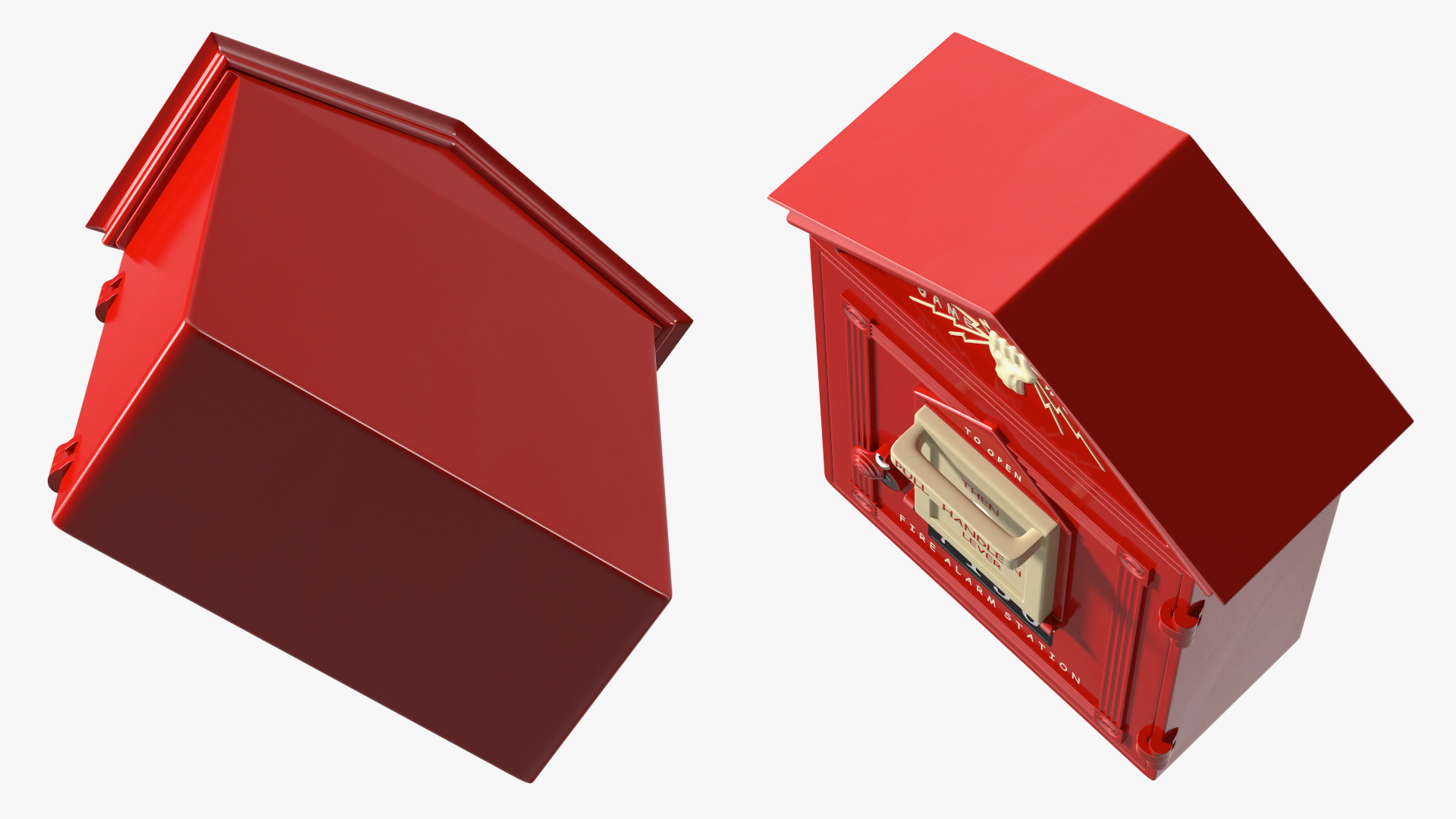 3D model Vintage Gamewell Fire Alarm Station