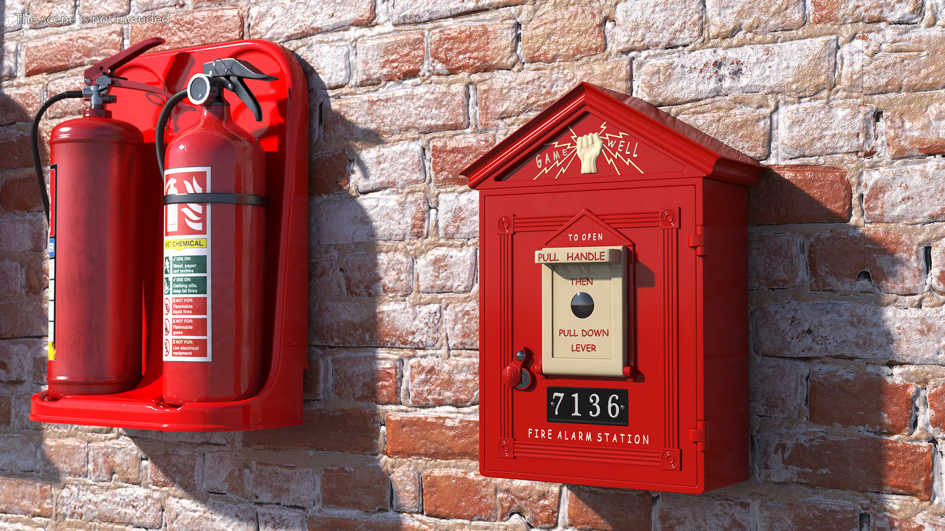 3D model Vintage Gamewell Fire Alarm Station