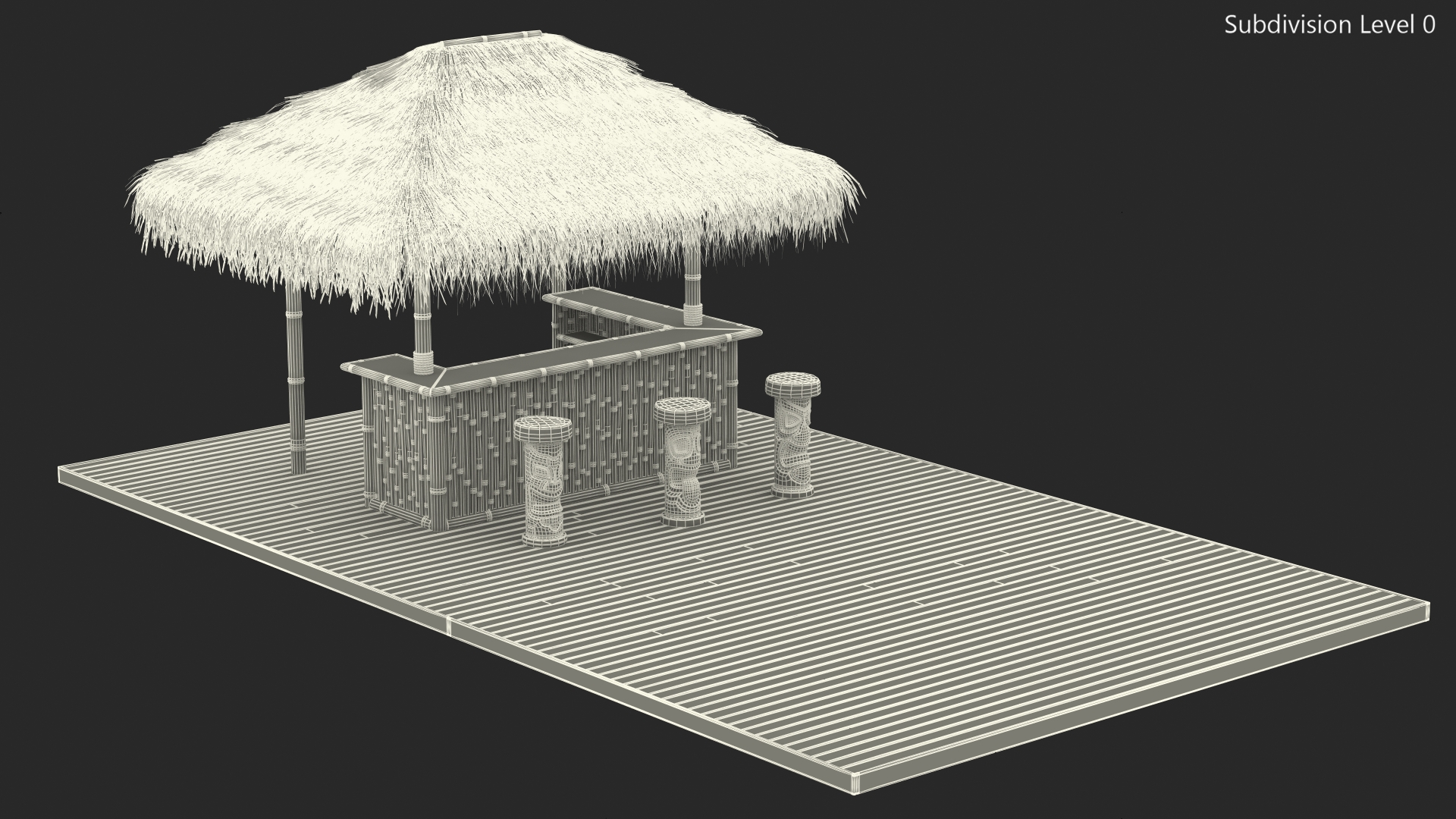 3D model Tiki Bar
