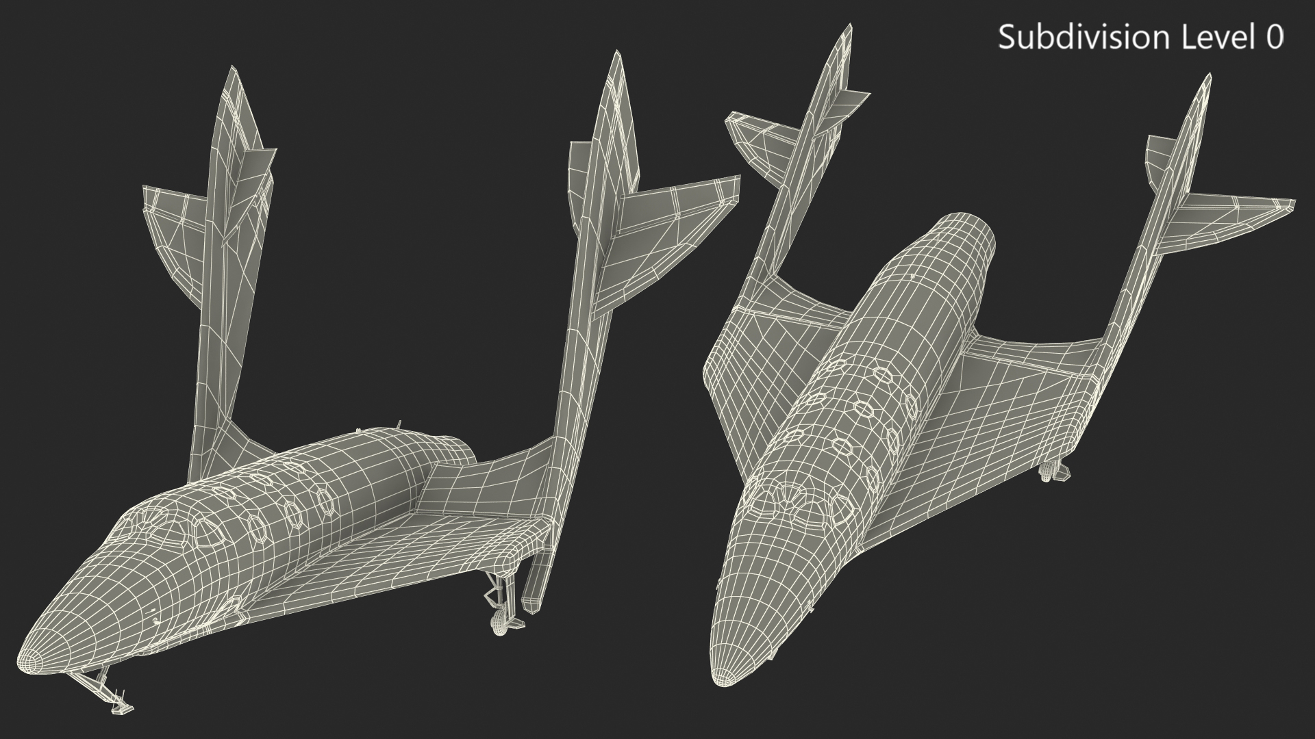 3D model VSS Unity Virgin Suborbital Spaceplane Rigged