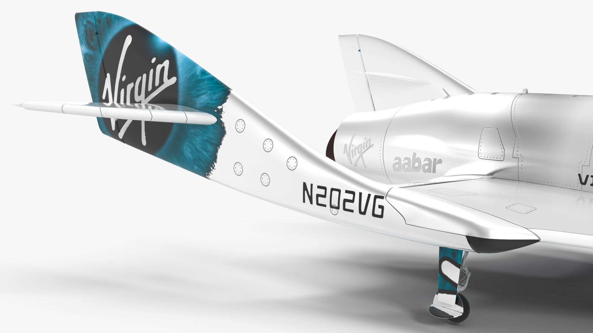 3D model VSS Unity Virgin Suborbital Spaceplane Rigged