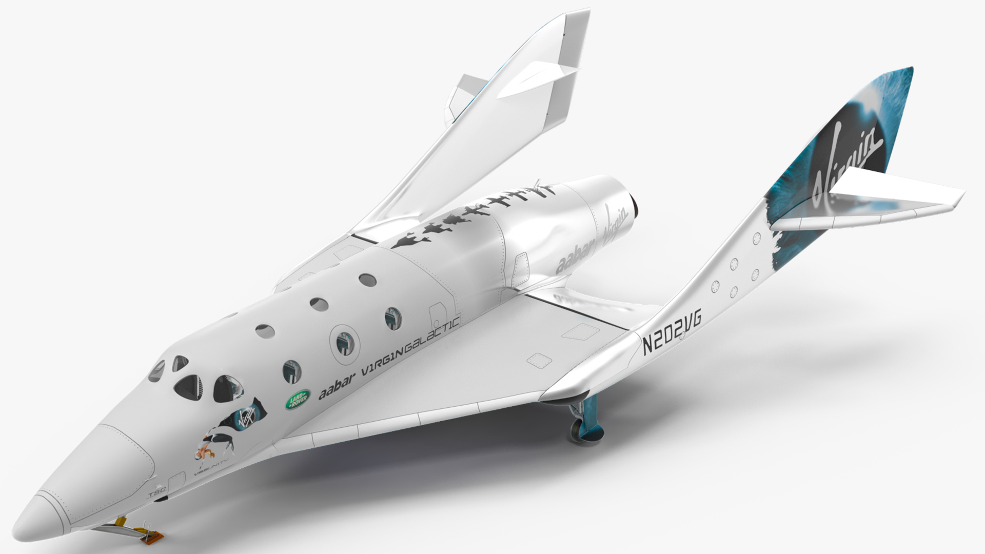 3D model VSS Unity Virgin Suborbital Spaceplane Rigged