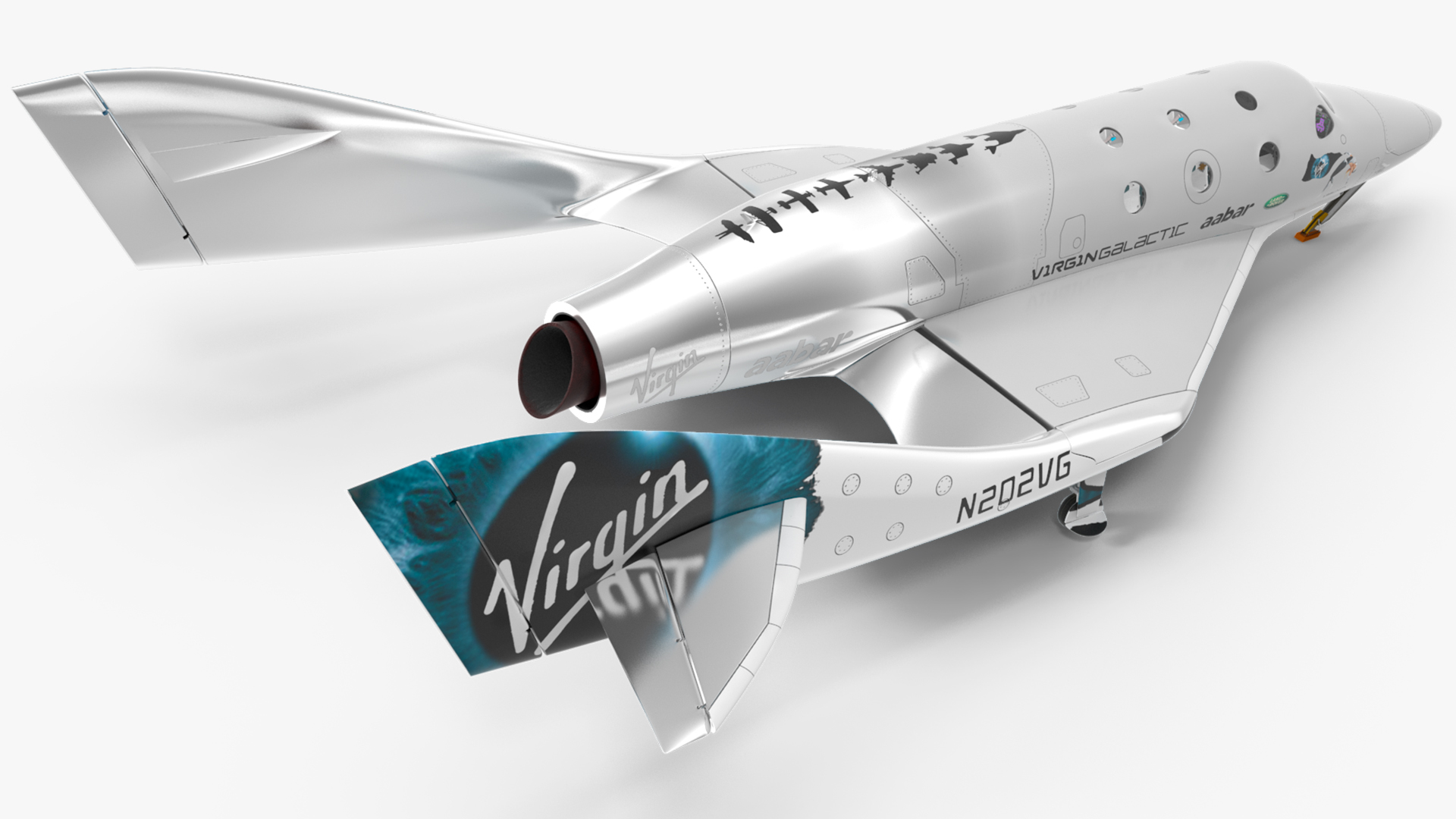 3D model VSS Unity Virgin Suborbital Spaceplane Rigged
