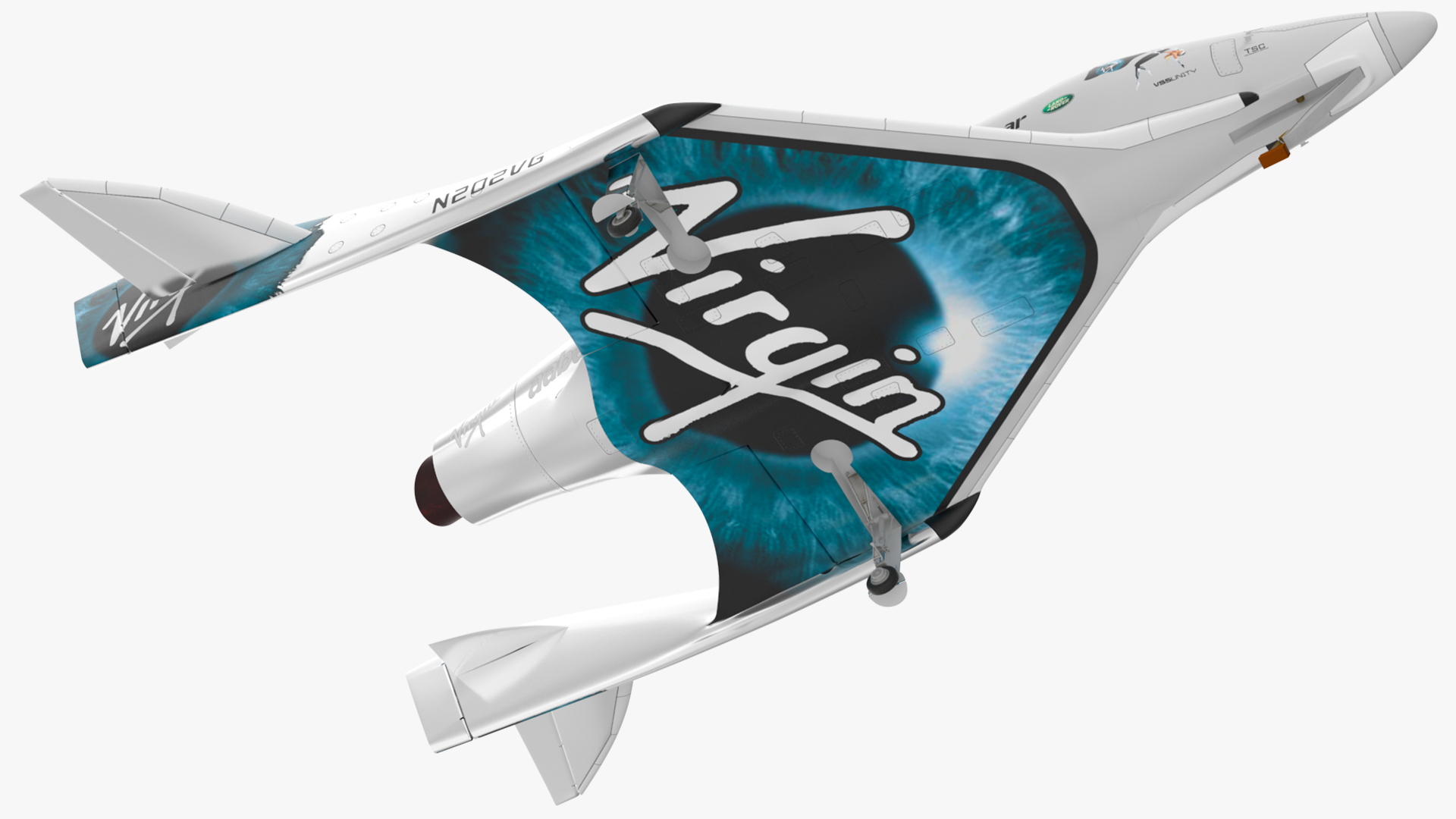 3D model VSS Unity Virgin Suborbital Spaceplane Rigged