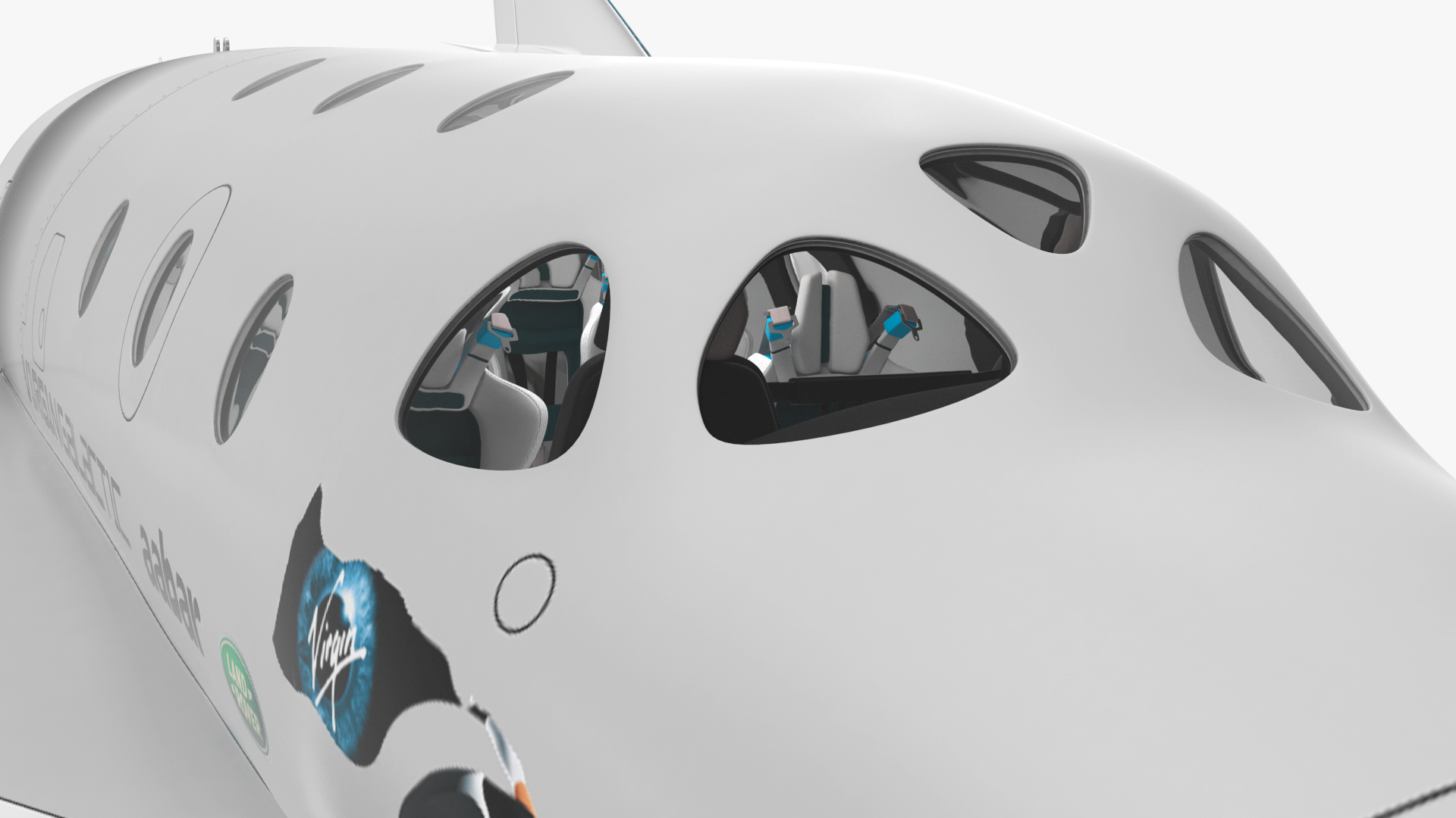 3D model VSS Unity Virgin Suborbital Spaceplane Rigged