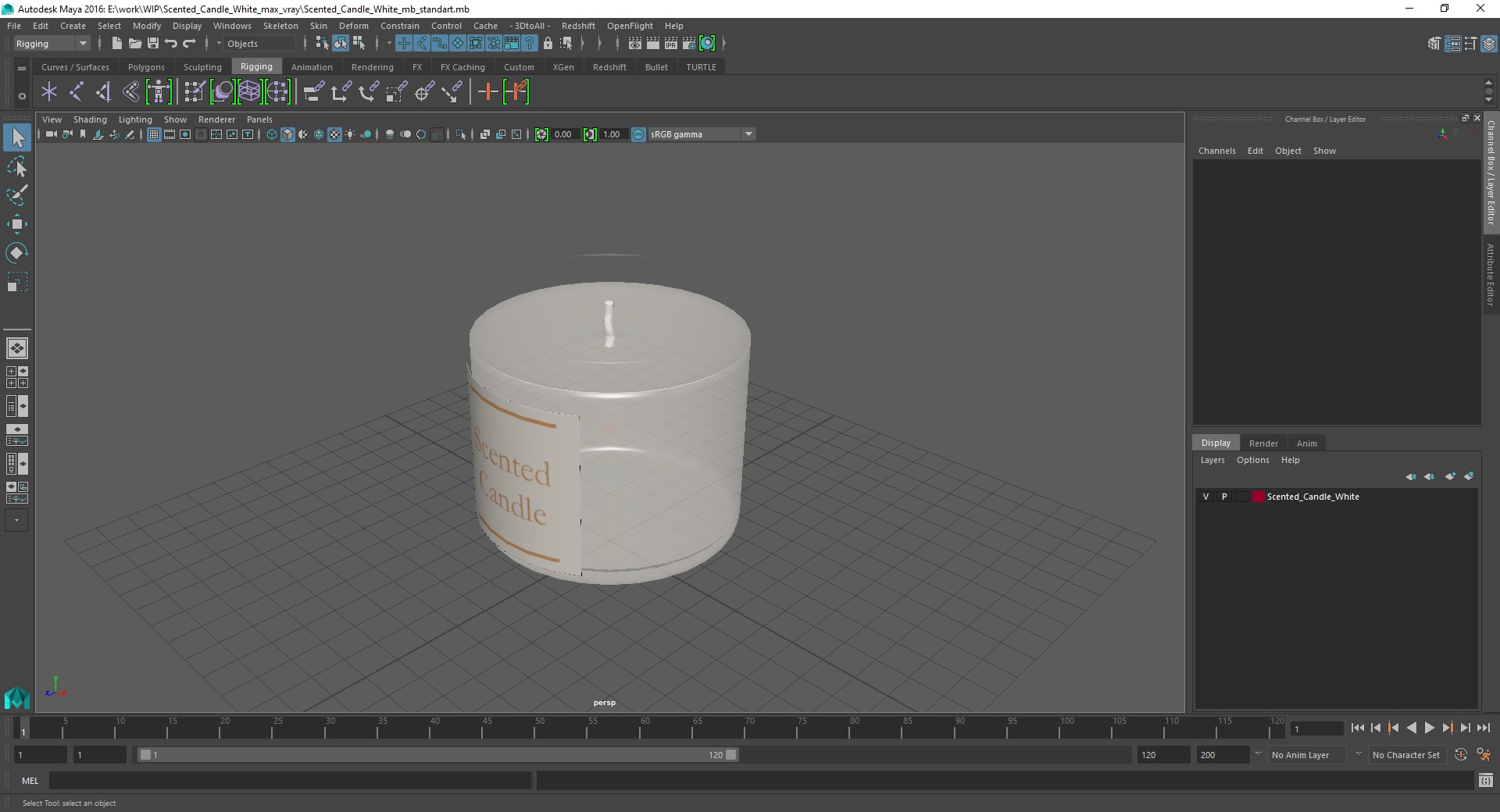 3D model Scented Candle White
