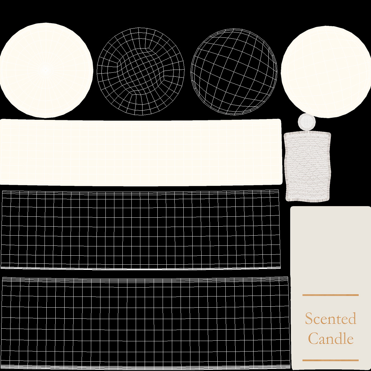 3D model Scented Candle White