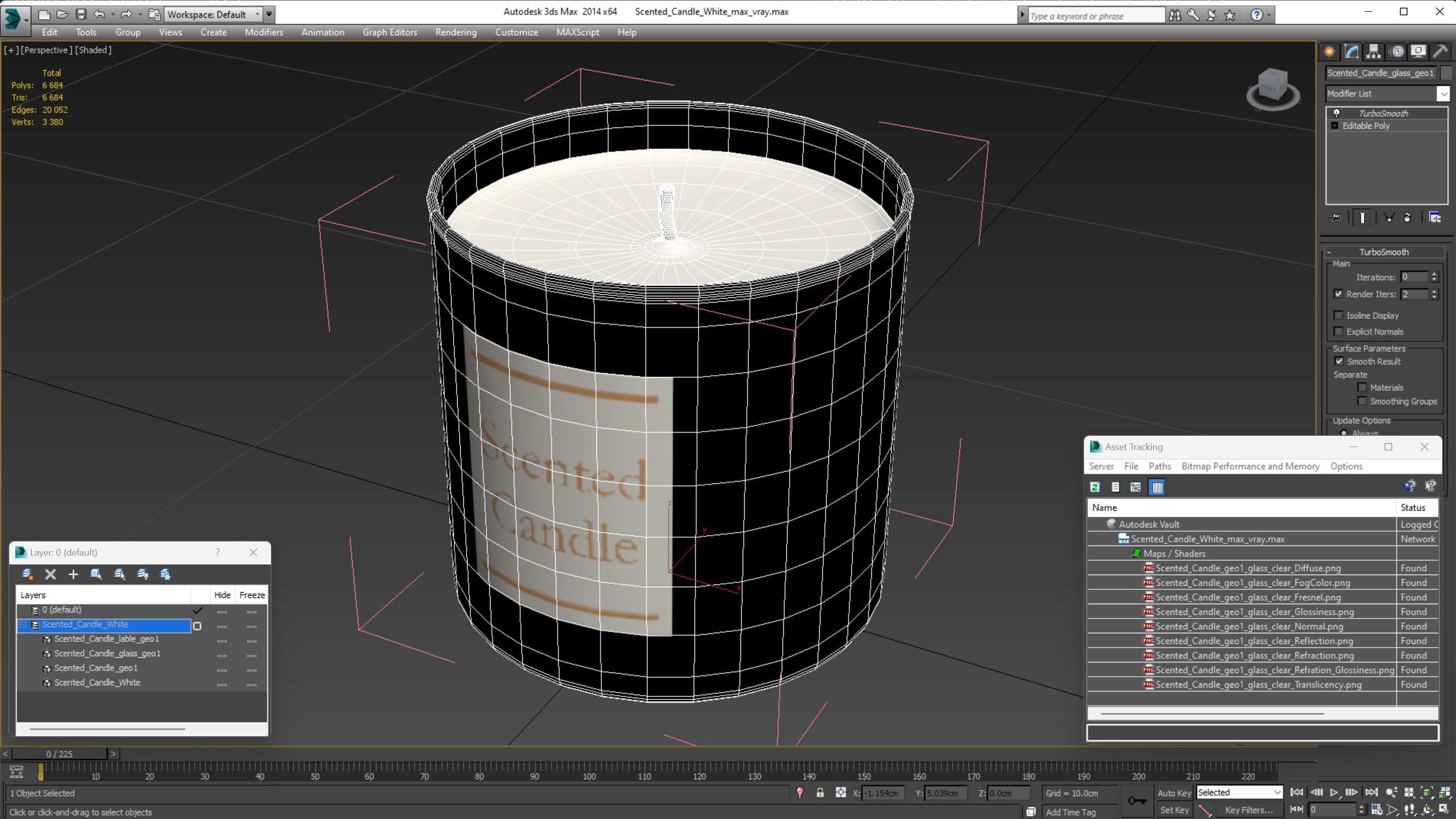 3D model Scented Candle White