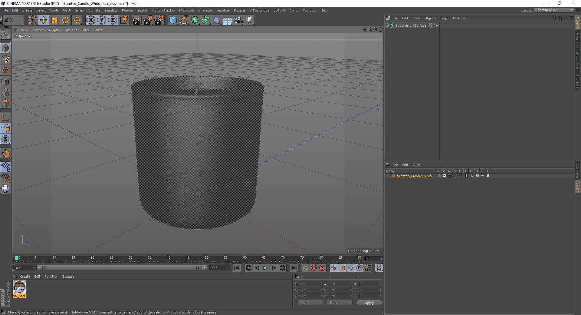 3D model Scented Candle White