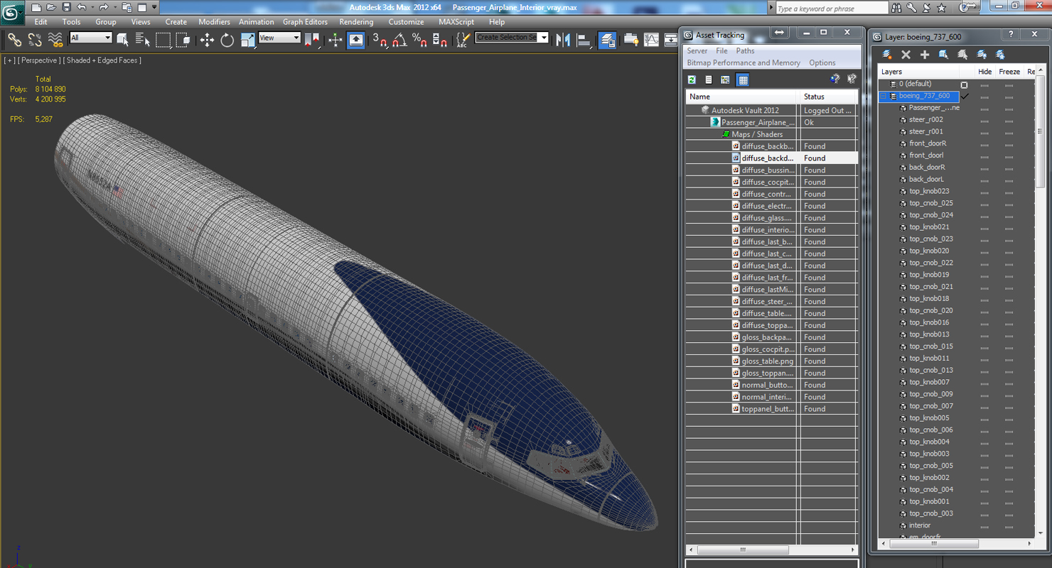 Passenger Airplane Interior 3D