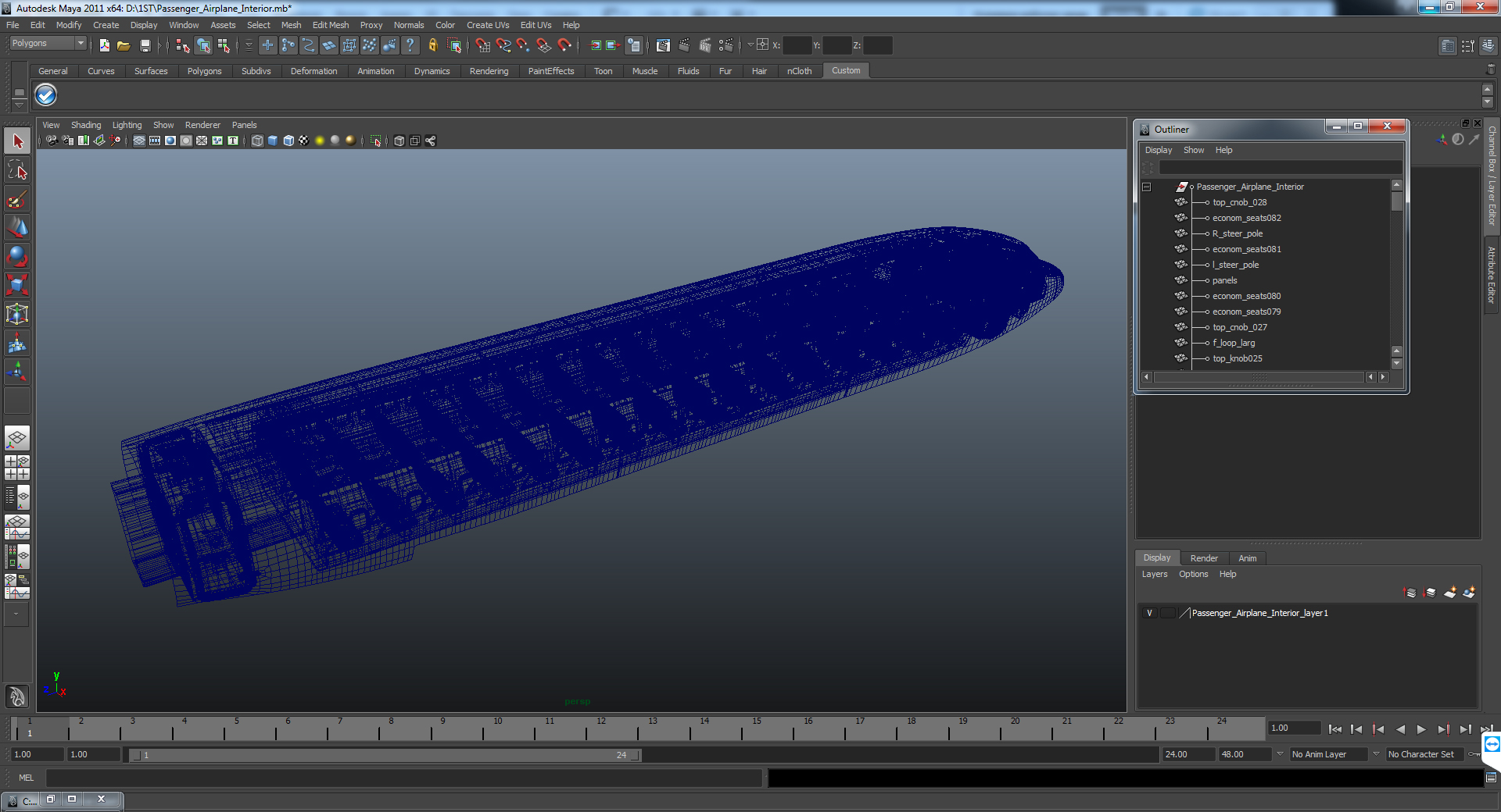 Passenger Airplane Interior 3D