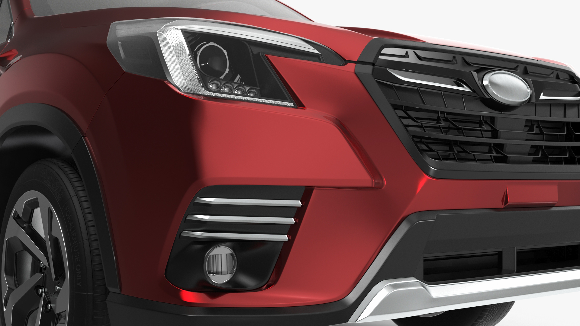 3D model Red Compact Crossover SUV
