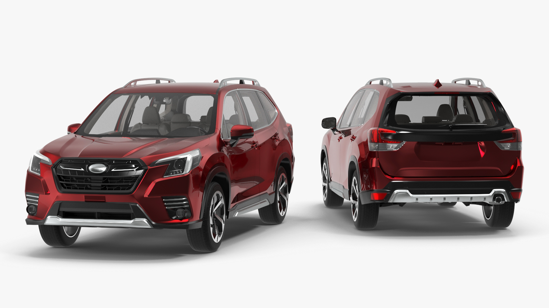 3D model Red Compact Crossover SUV
