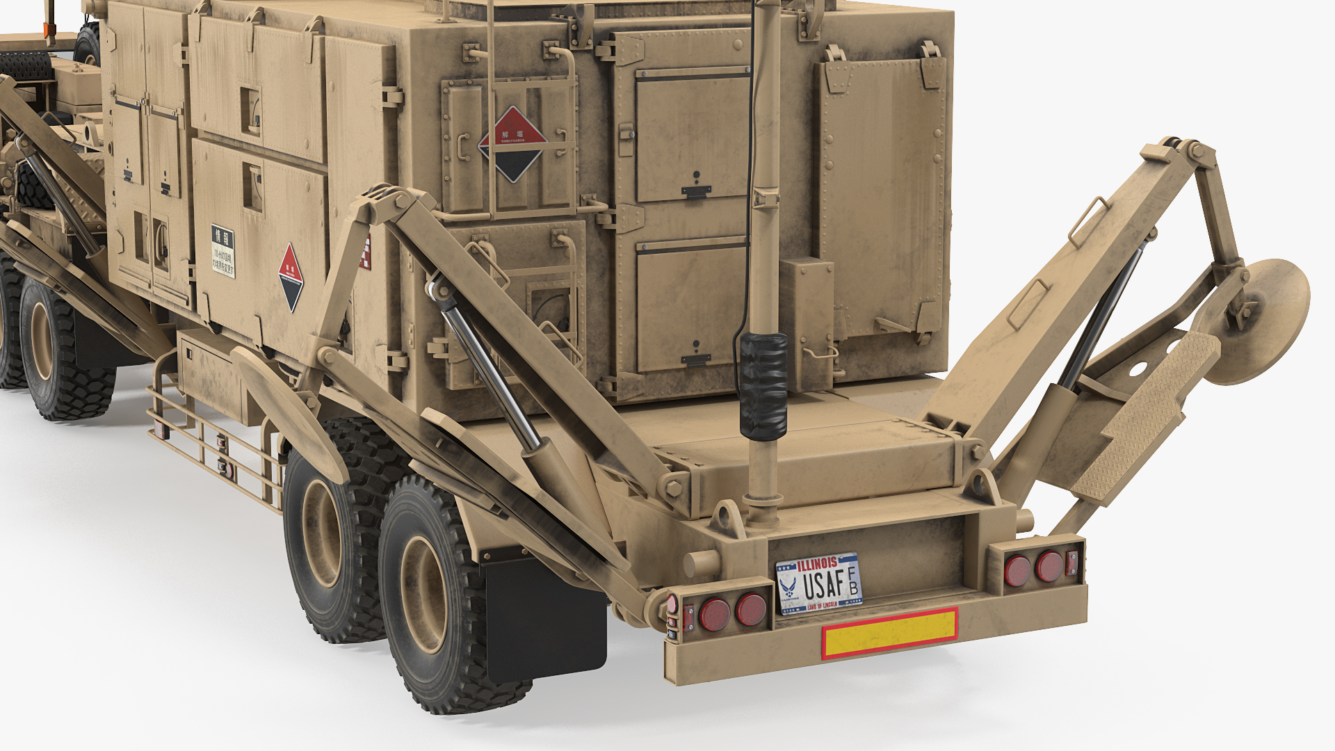 HEMTT M985 with AN MPQ53 Radar Desert Rigged 3D model