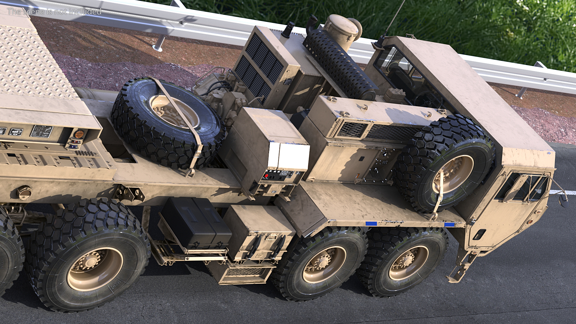 HEMTT M985 with AN MPQ53 Radar Desert Rigged 3D model
