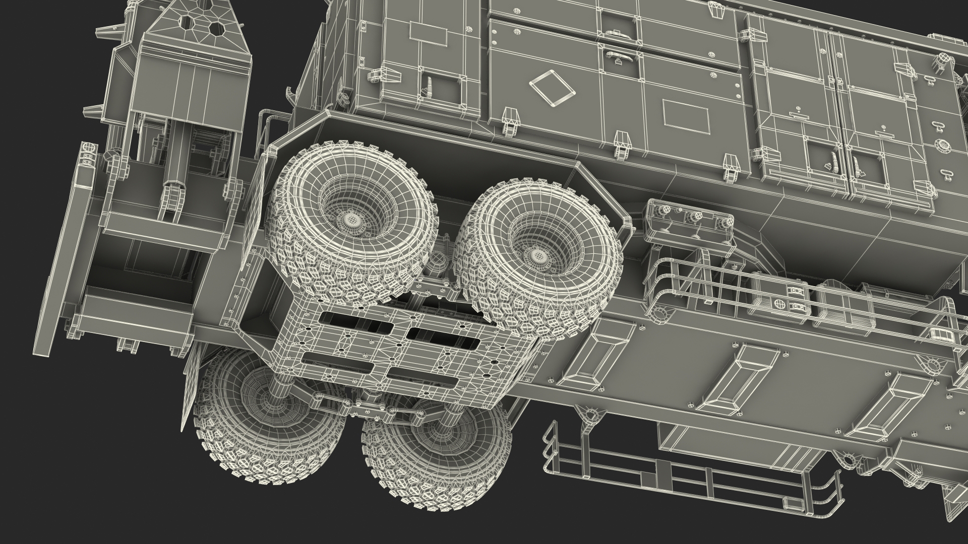 HEMTT M985 with AN MPQ53 Radar Desert Rigged 3D model