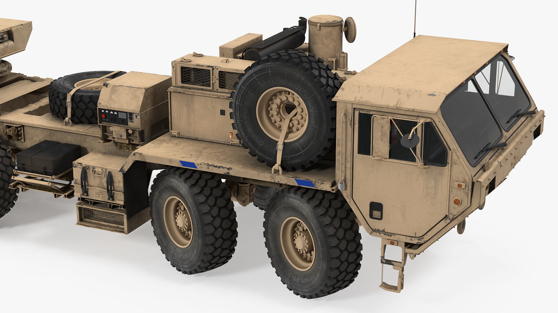 HEMTT M985 with AN MPQ53 Radar Desert Rigged 3D model