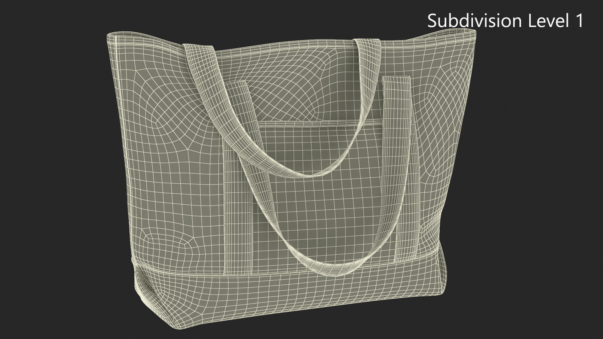 Canvas Tote Bag Standing 3D model