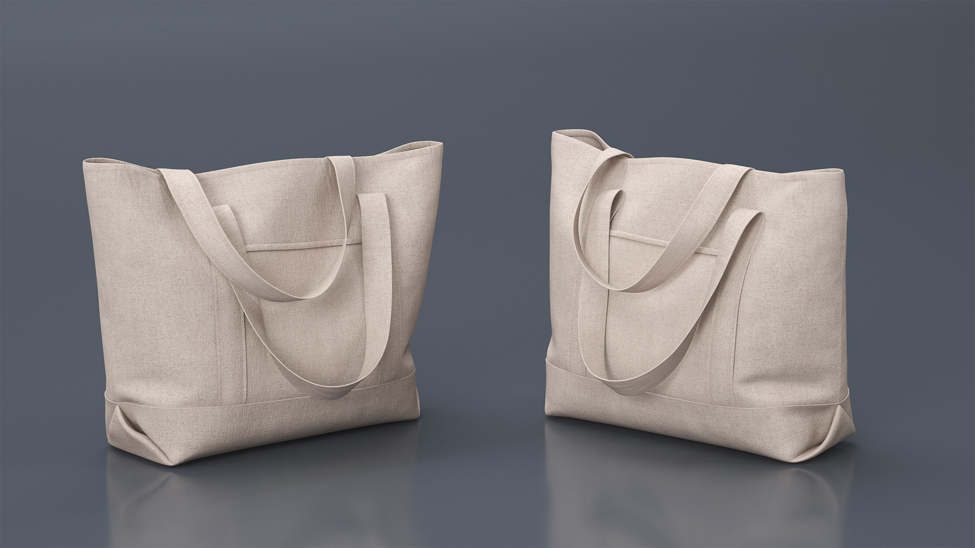 Canvas Tote Bag Standing 3D model