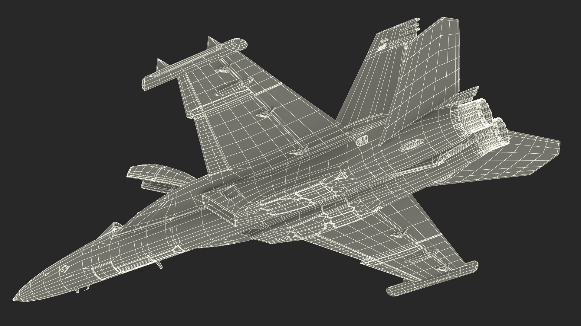 3D Aircraft Boeing EA-18G without Armament Rigged