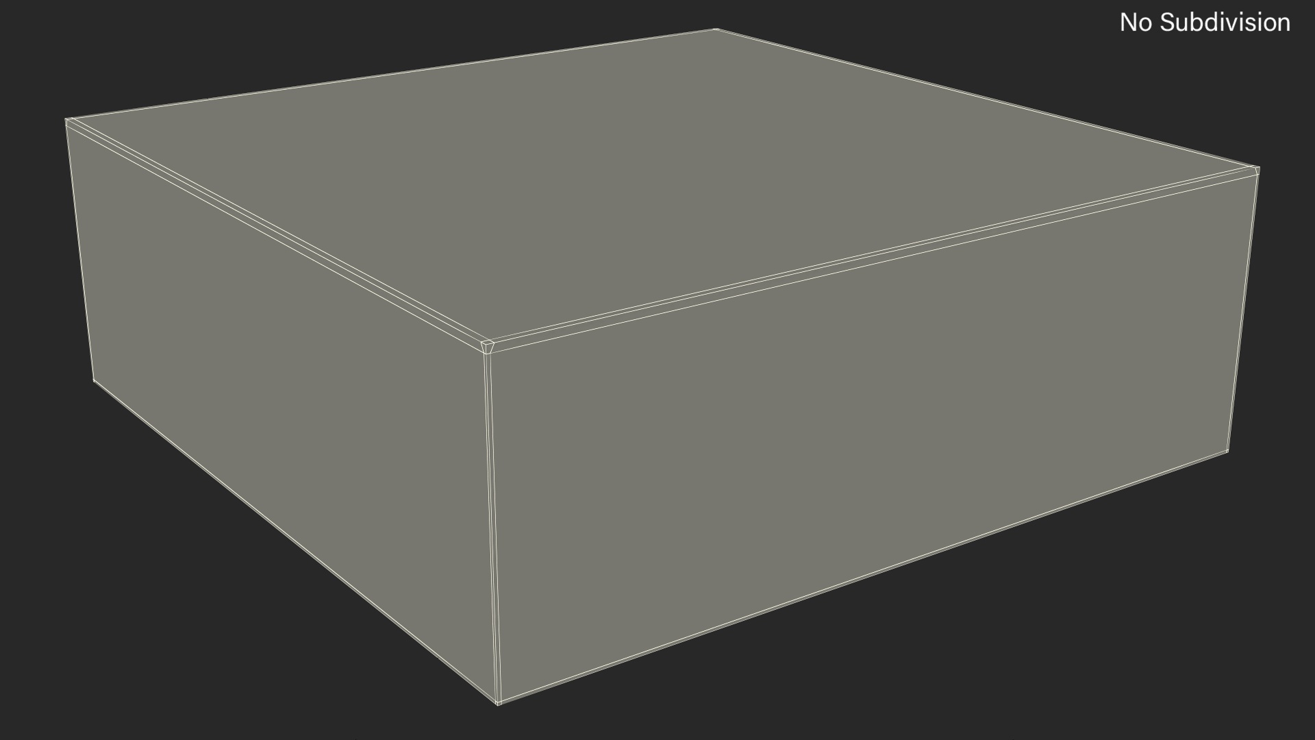 3D Square Box Black