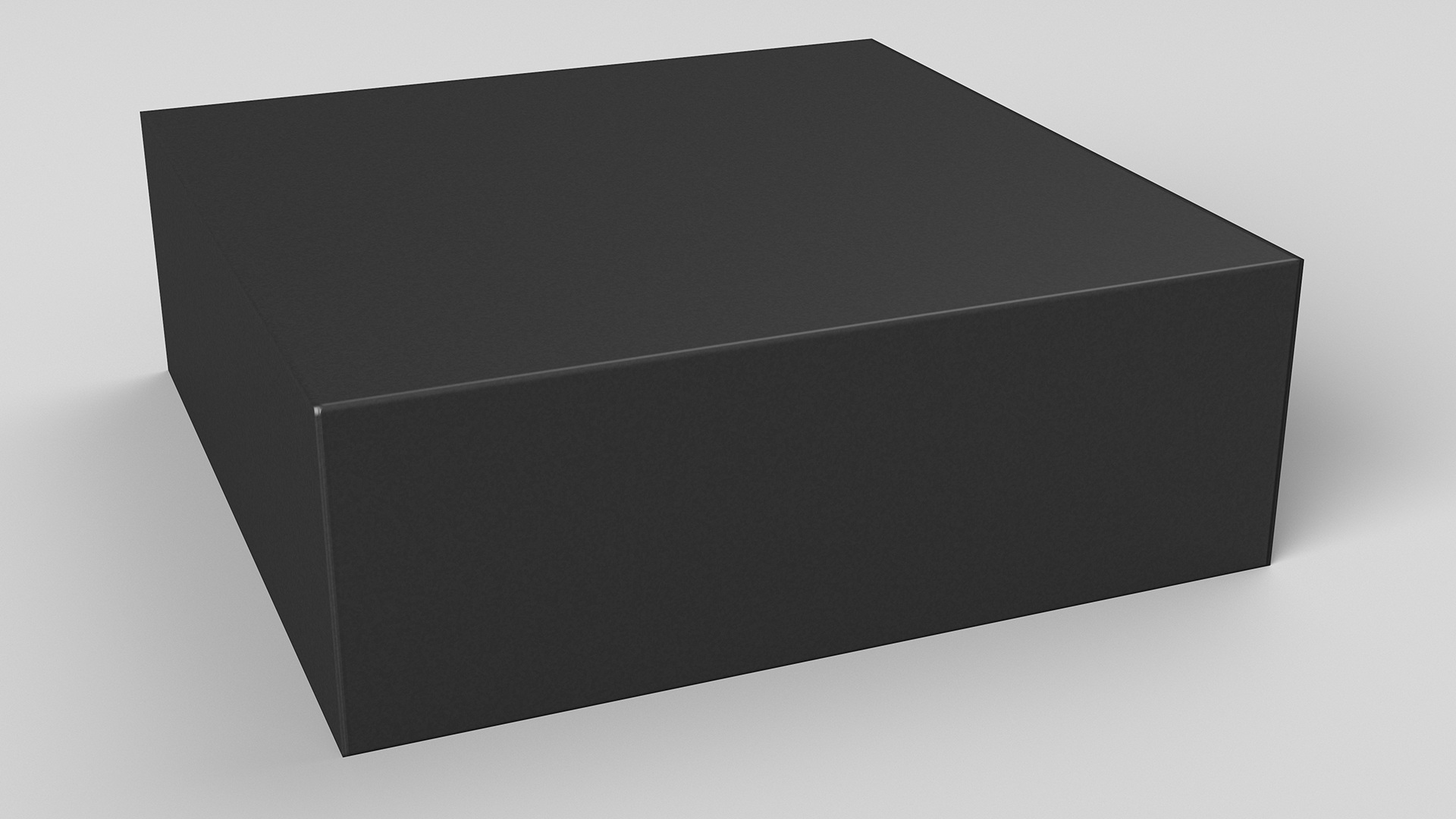 3D Square Box Black