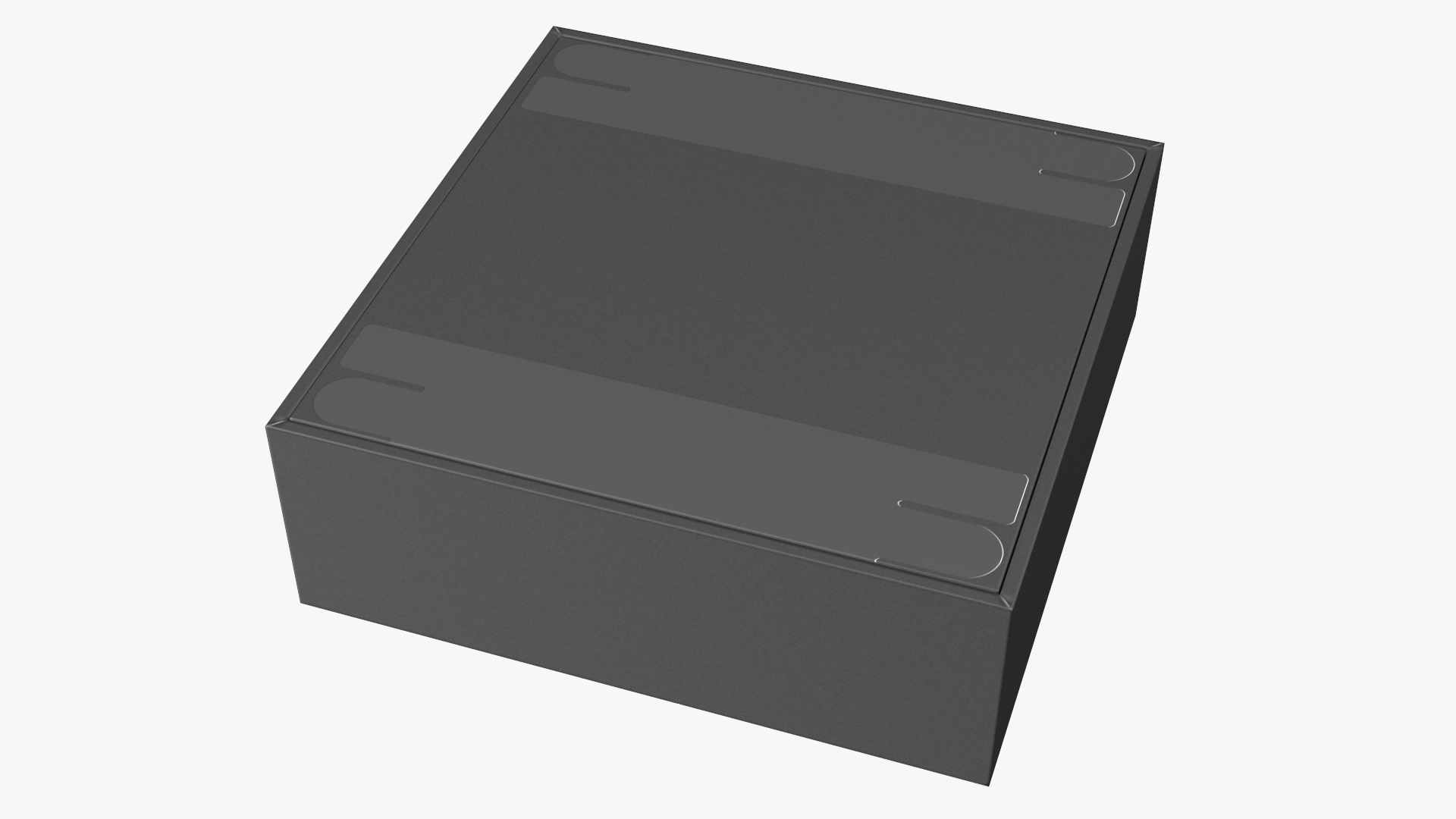 3D Square Box Black