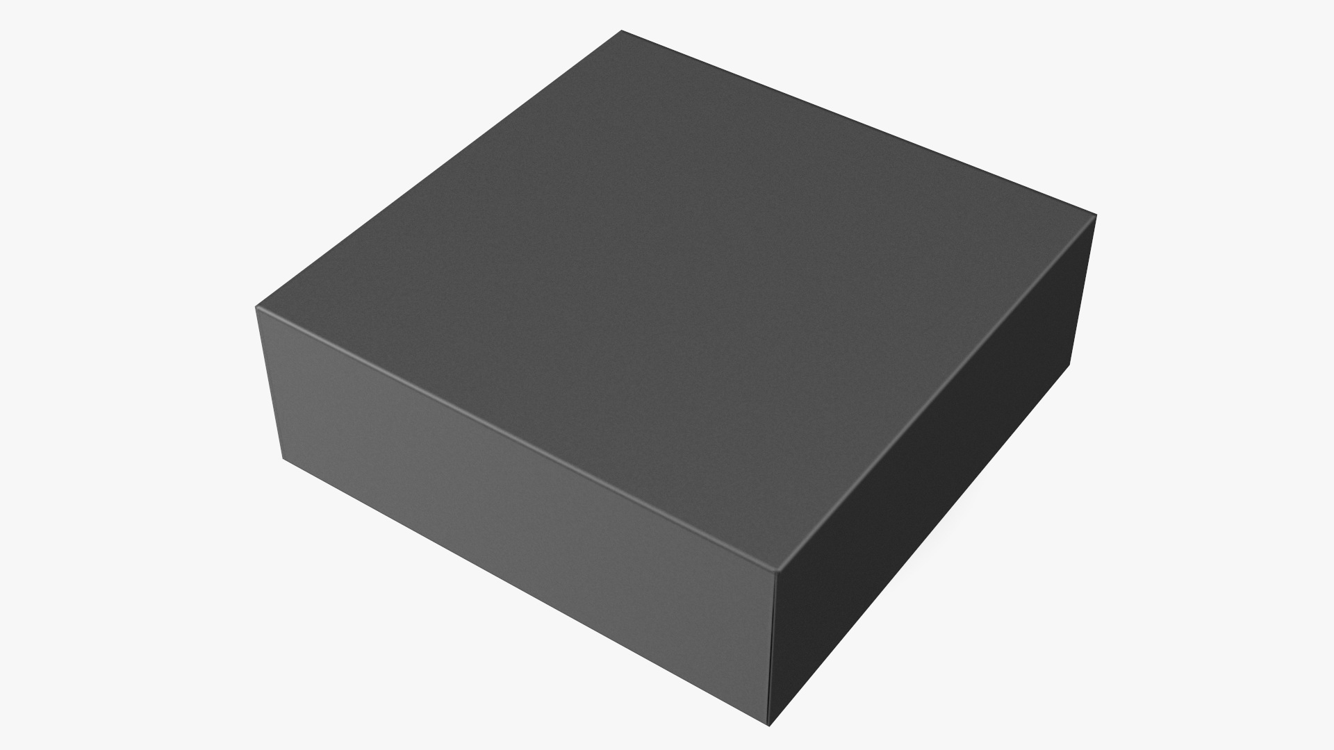 3D Square Box Black