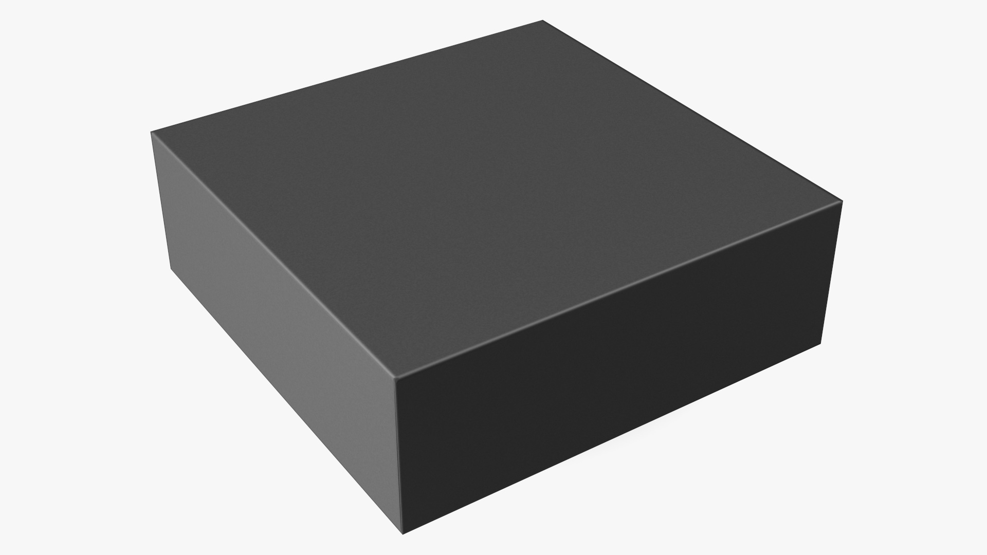 3D Square Box Black