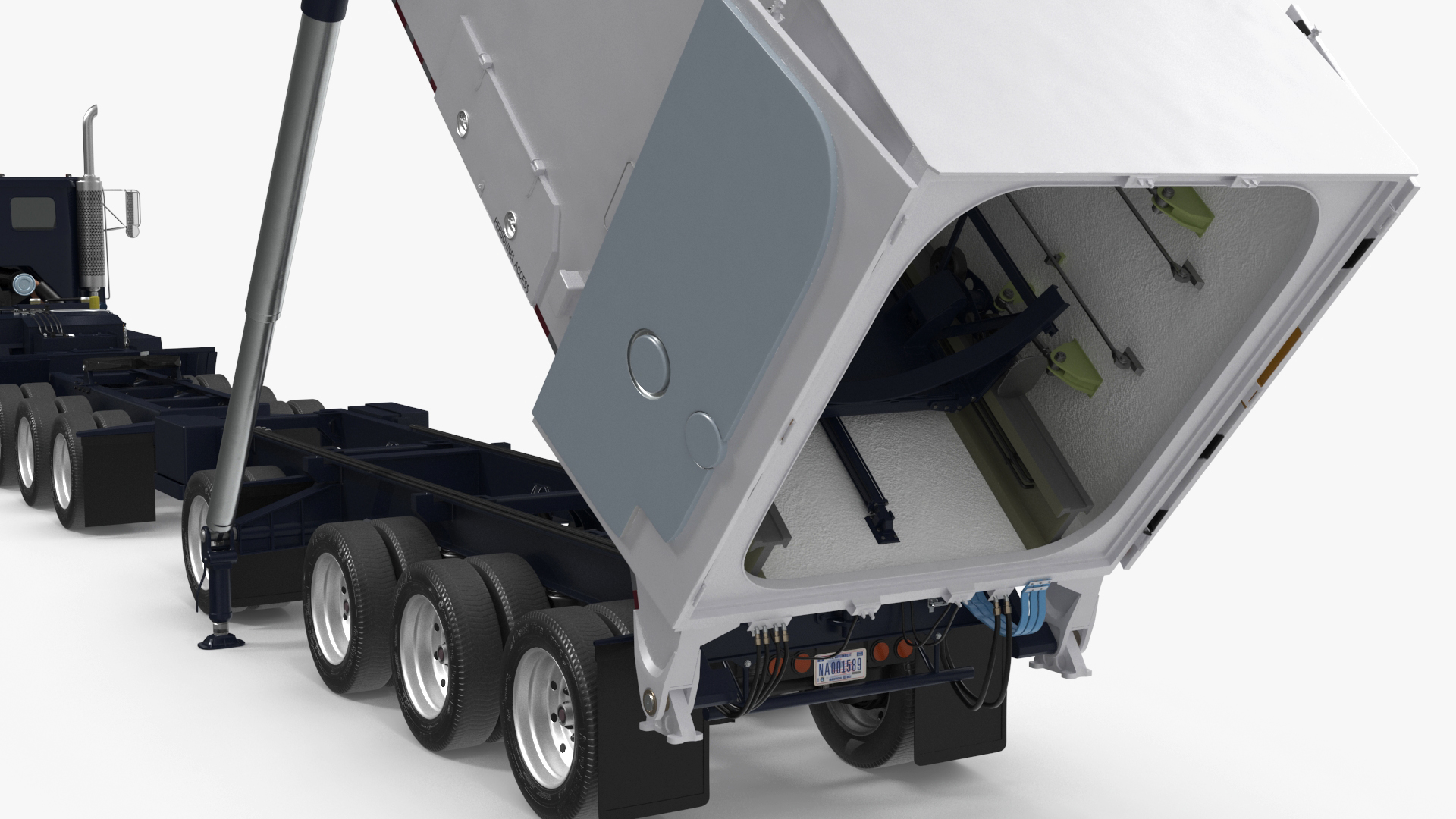 3D model Transporter Erector Loader with Raised Elevated Trailer
