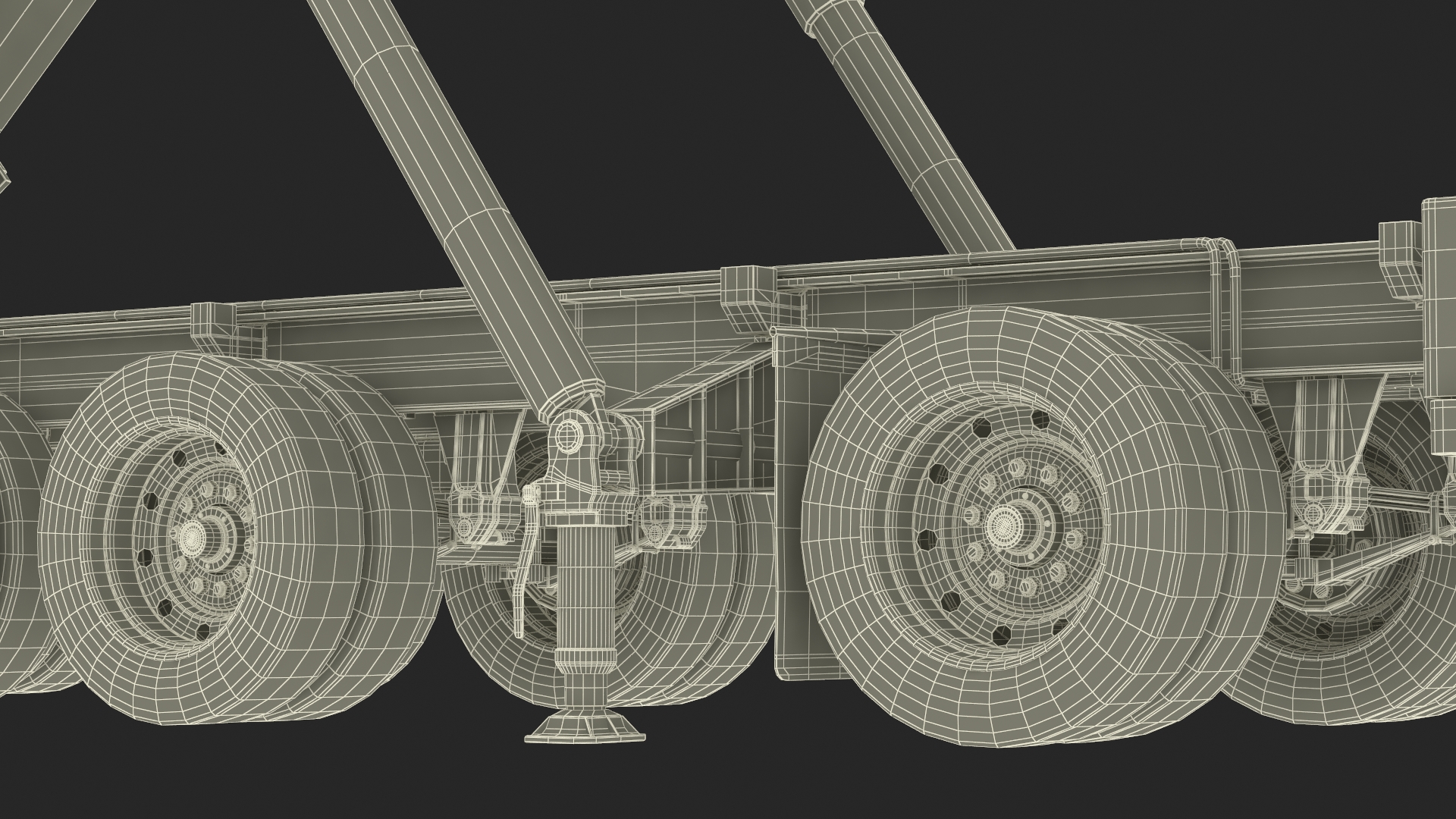 3D model Transporter Erector Loader with Raised Elevated Trailer
