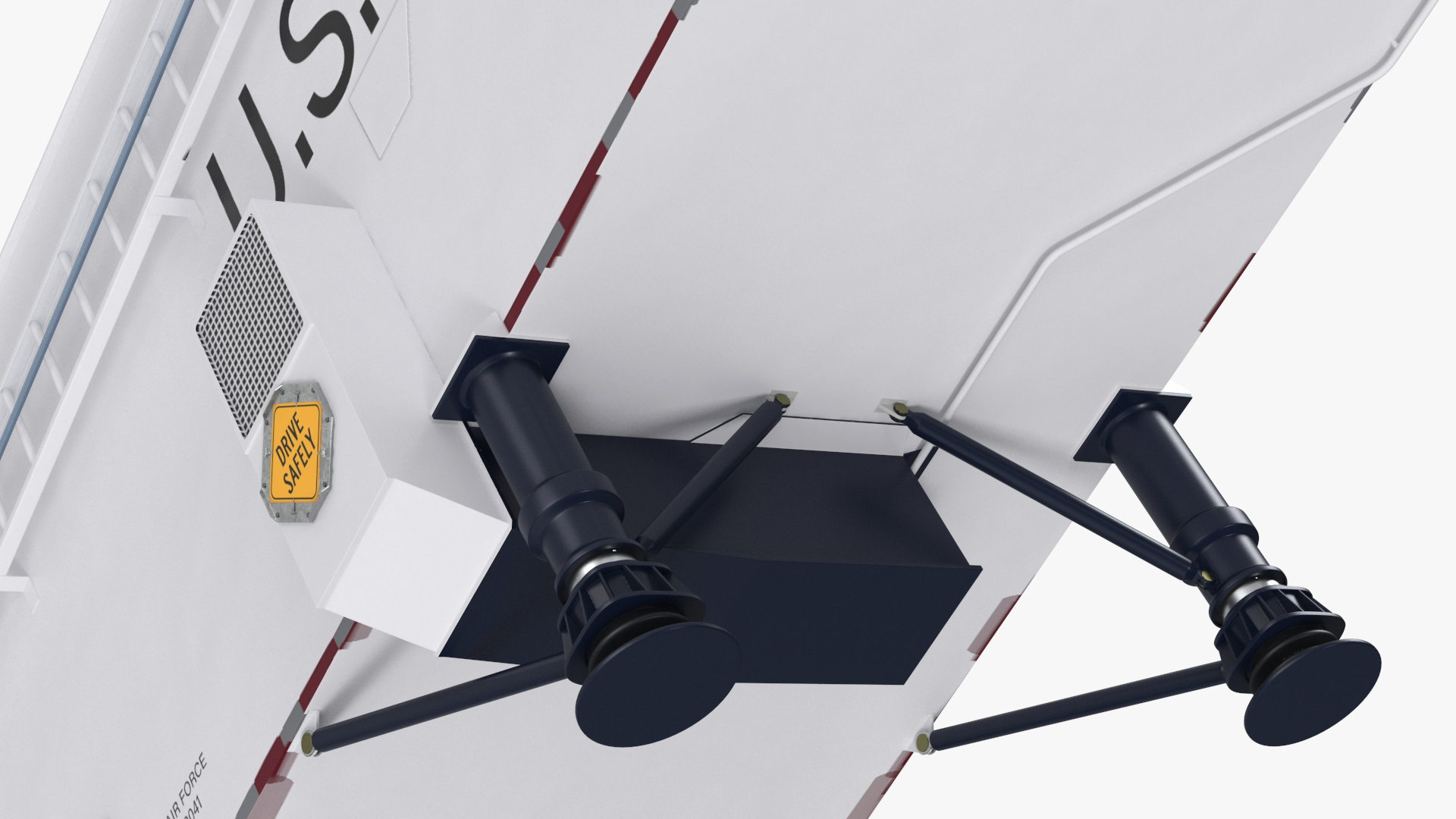 3D model Transporter Erector Loader with Raised Elevated Trailer